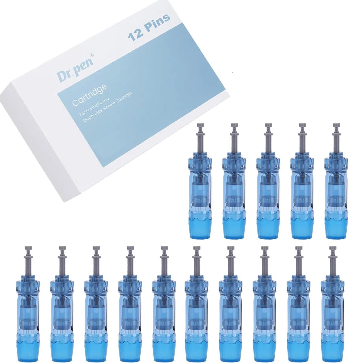 Dr. Pen Cartucce 12 Pin, 15 Pezzi, Cartucce di Ricambio per Penna Microneedling, per la Cura Mirata della Pelle, Compatibili con M8S/A8S/A9