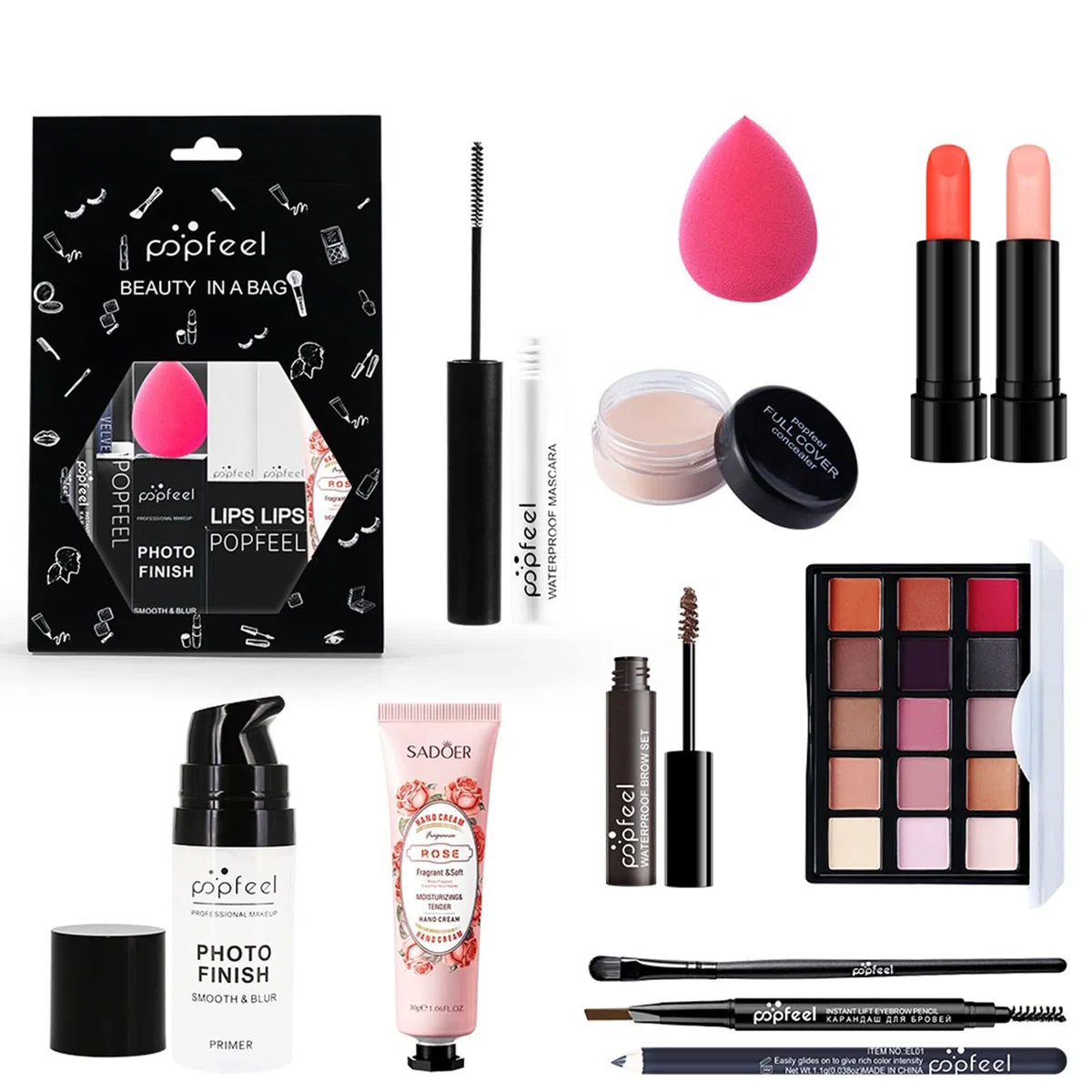 Trousse Trucchi Donna - Set Completo di Make Up con Ombretti, Rossetto, Correttore e Palette Cosmetica Tutto in Uno - Regalo di Natale per Donne e Ragazze