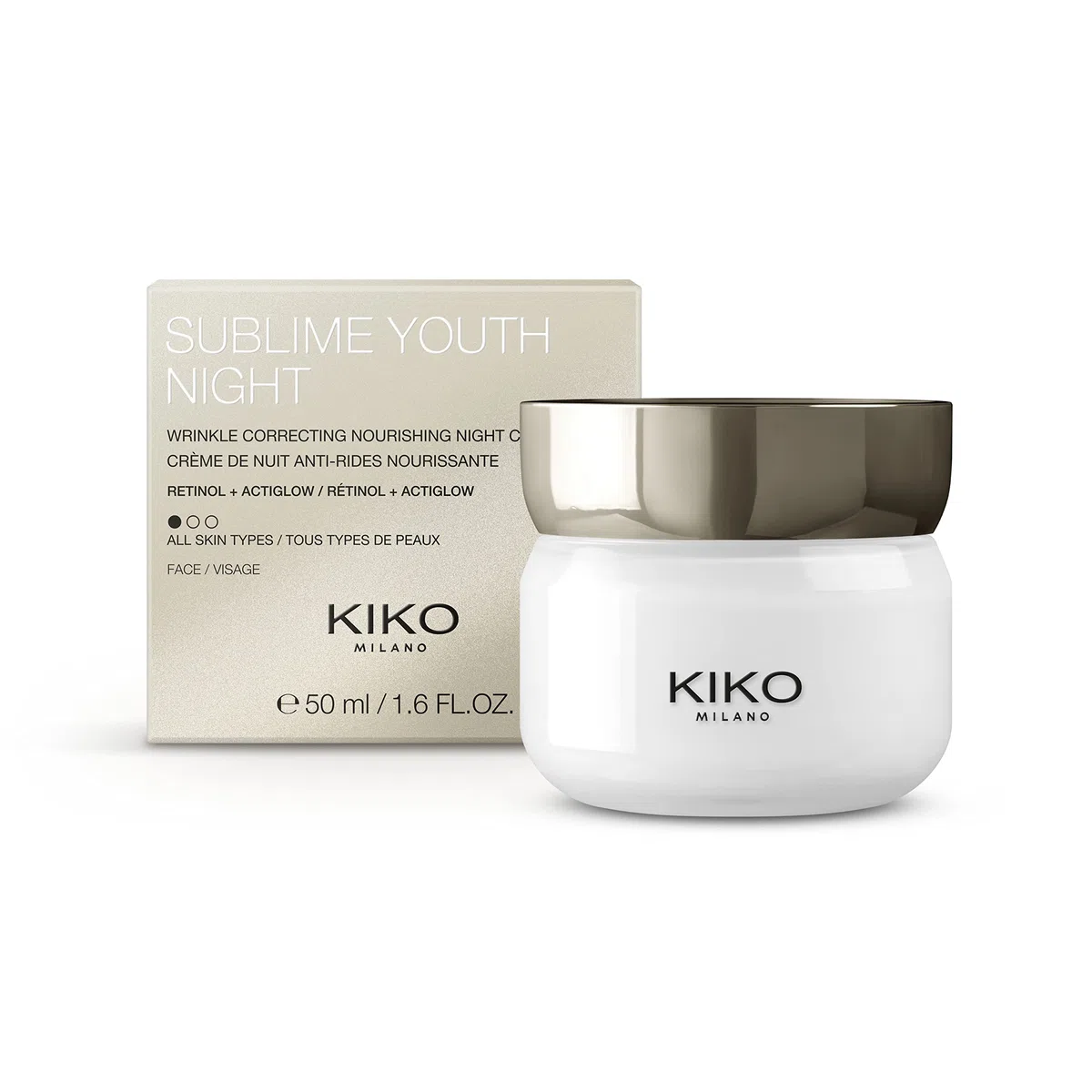 KIKO Milano Sublime Youth Night | Crema Notte Anti Rughe Nutriente Con Retinolo