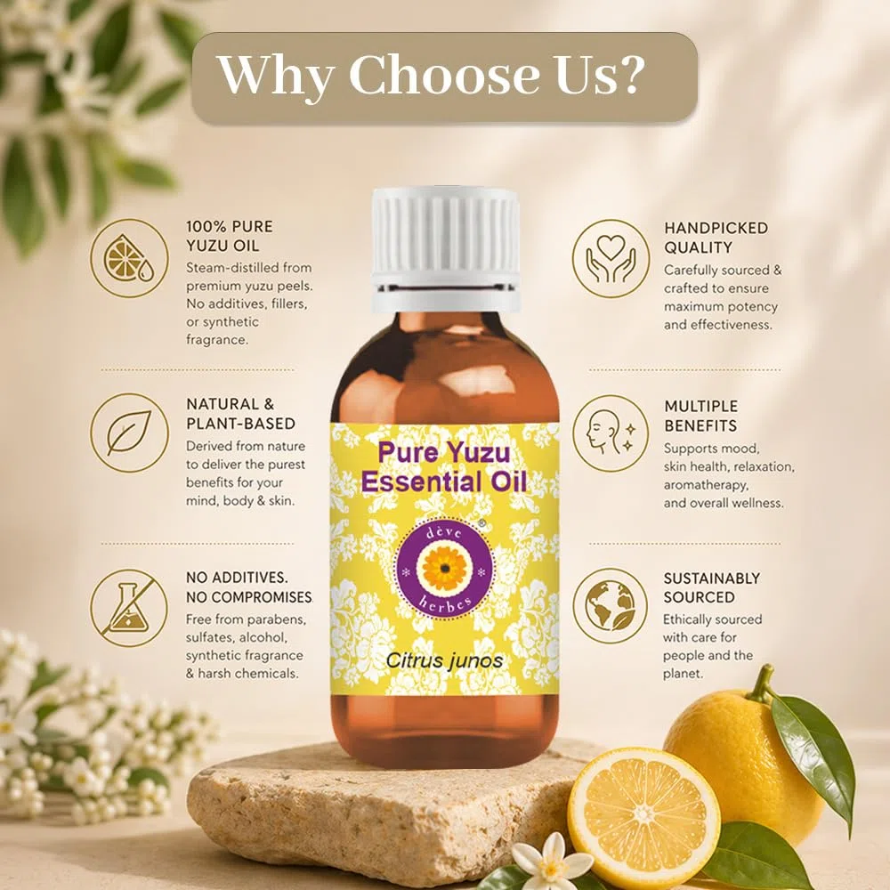 dève herbes Olio puro di Yuzu (Citrus Junos), grado terapeutico naturale 10 ml (9,4 g)