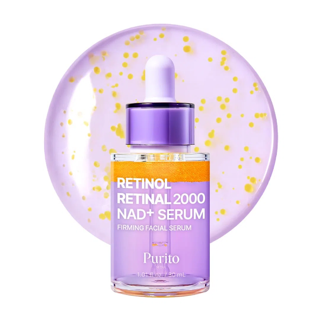 PURITO Retinol + Retinal Serum with NAD, Shake-Activated PM Firming Booster Night Serum, 2000ppm Dual Retinoids, Helps Improve Fine Lines, Wrinkles, Firmness & Uneven Skin, 30ml, 1.01 fl.oz