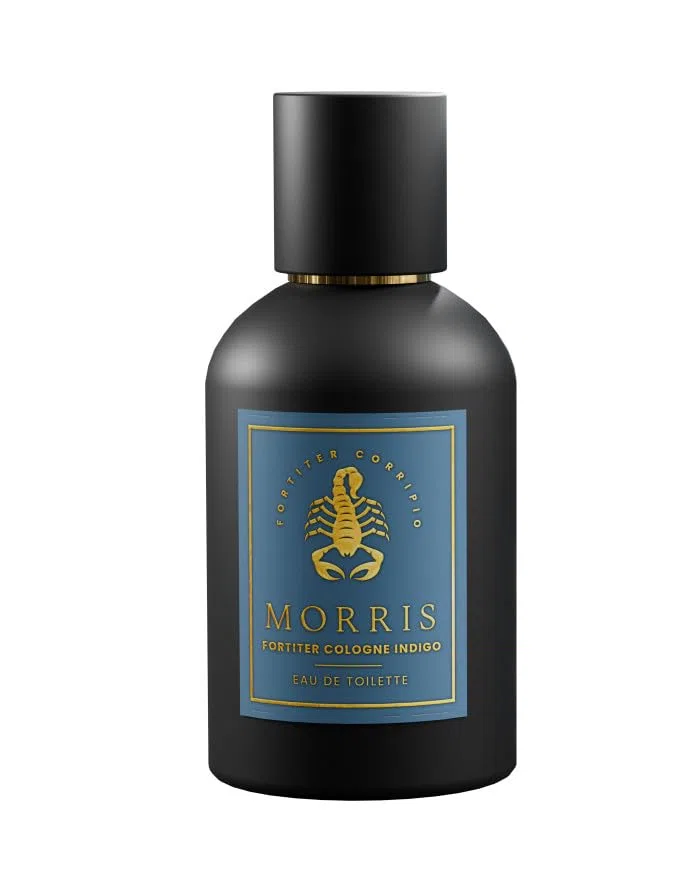 MORRIS Colonia Indigo Fortiter, Profumo da Uomo, Liquido, 100ml, Fragranza Legnosa Ambrata Muschiata, Made in Italy