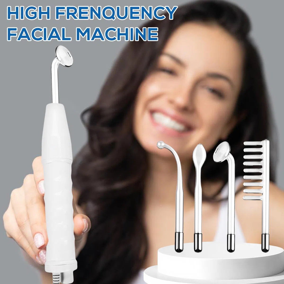 Barra ad alta frequenza viso con 4 sonde, macchina per il viso di bellezza, parete ad alta frequenza, dispositivo di radiofrequenza viso, macchina per il viso di bellezza, dispositivo per il