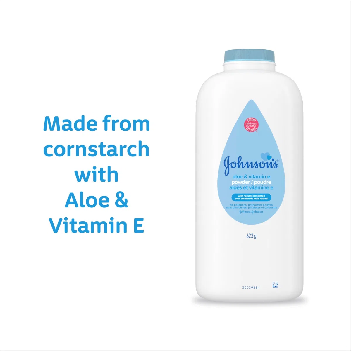 Johnson's Pasta di mais baby puro in polvere con aloe e vitamina E 425 ml