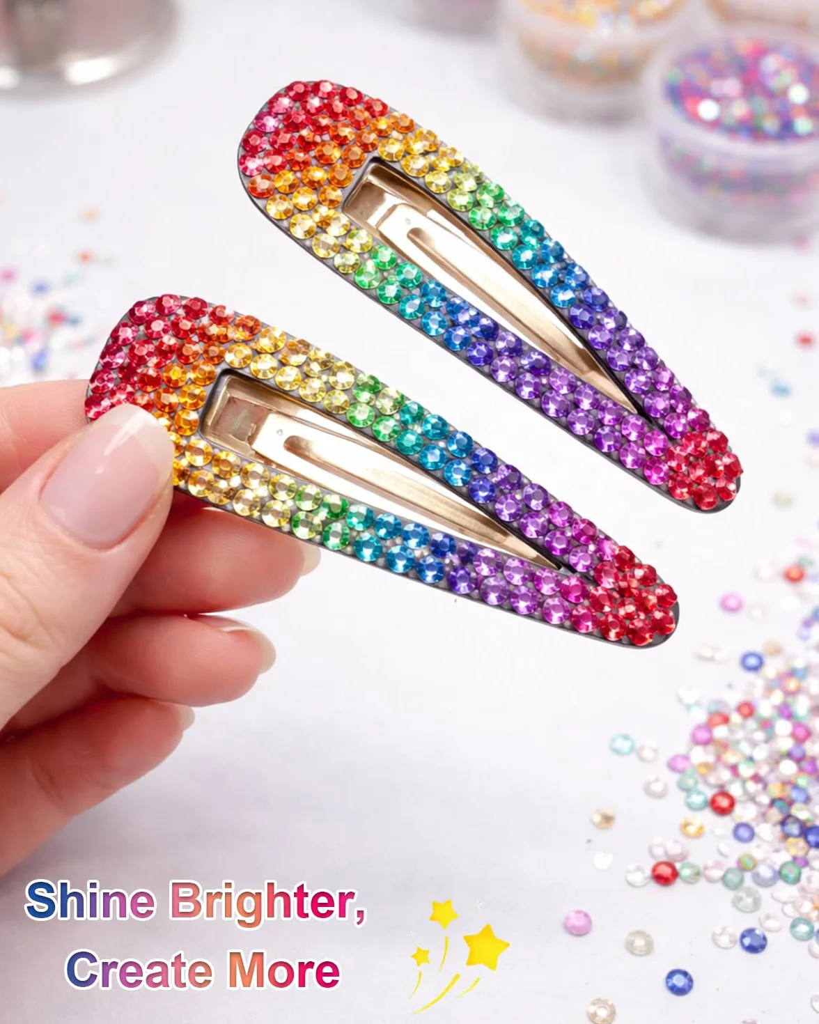 Vinuwu Bedazzling Kit, kit di strass Bedazzling in 42 colori, 32000+pezzi da 3 mm con retro piatto, per Bedazzling con penna, kit di gemme per nail art, ciondoli, abbigliamento, scarpe, libri