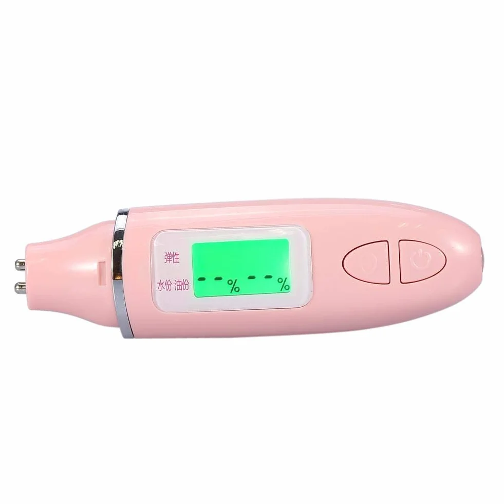 Analizzatore Della Pelle, Display LCD Digitale Portatile di Precisione di Umidità del Viso con Display Lcdper la Casa, Salone, Viaggio(Pink)