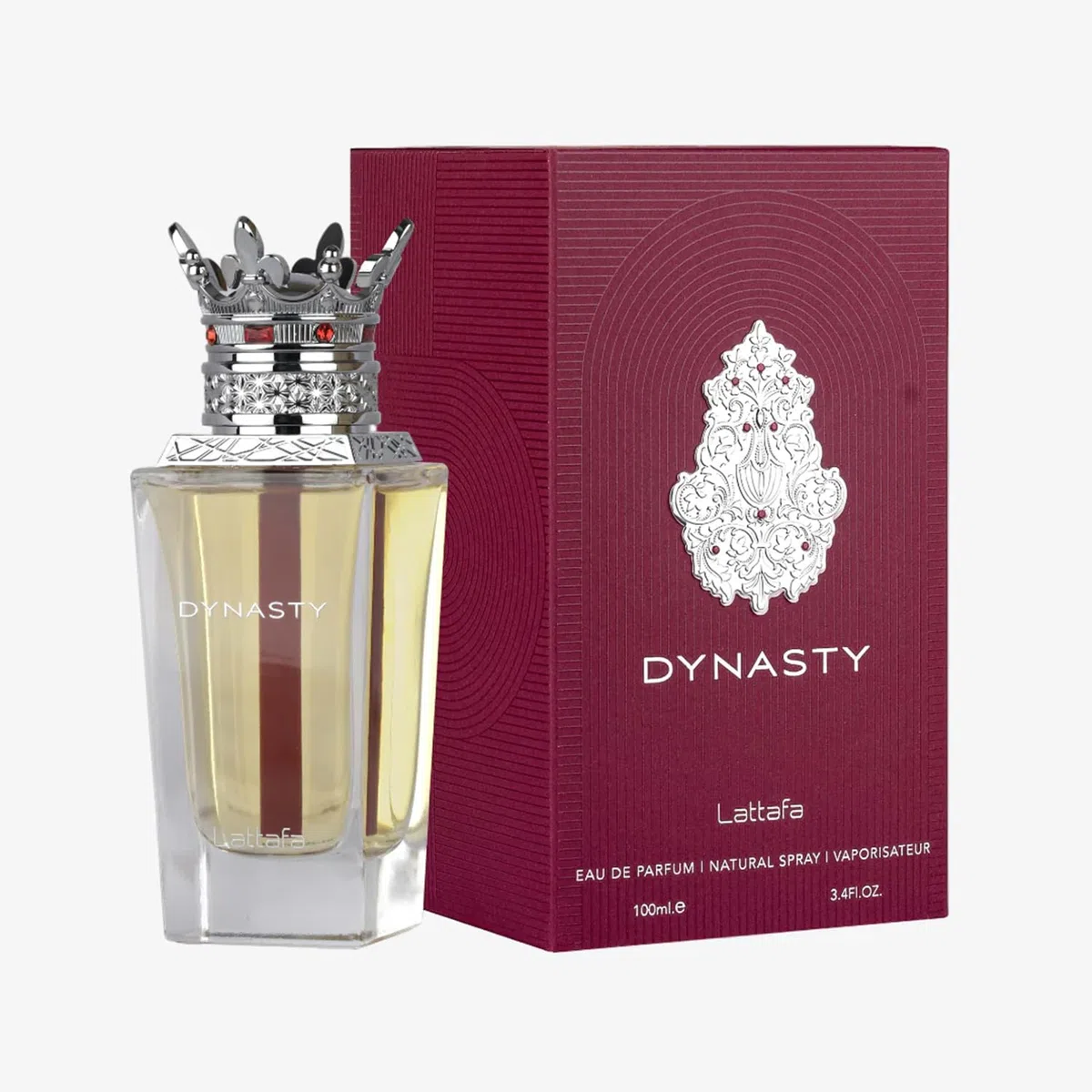 Lattafa Dynasty – Eau de Parfum spray a lunga durata, fresco, speziato, legnoso, aromatico, unisex, 100 ml