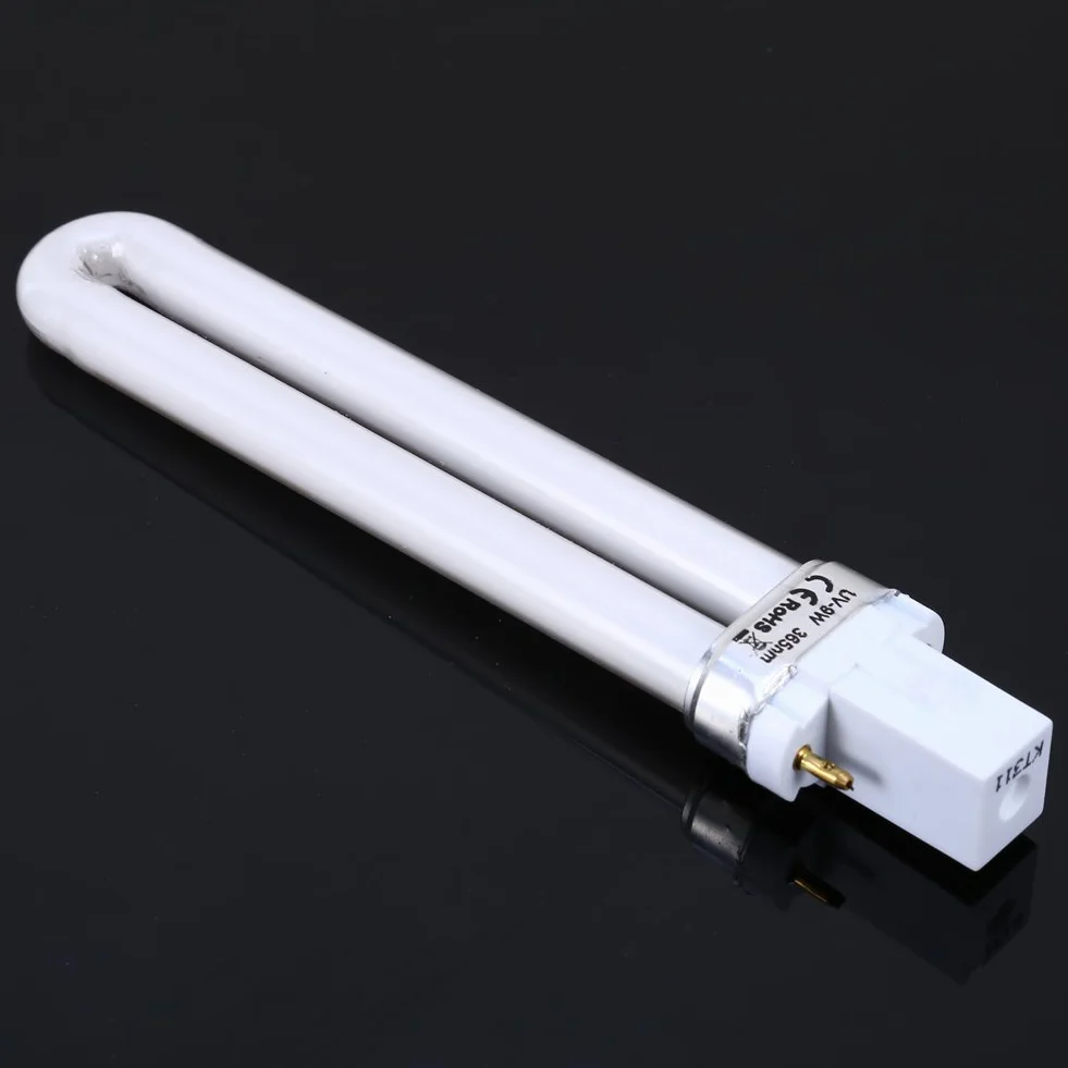 NailStar - Lampada UV 365 nm, tubo 9 W, doppia fonte, asciugatura e polimerizzazione