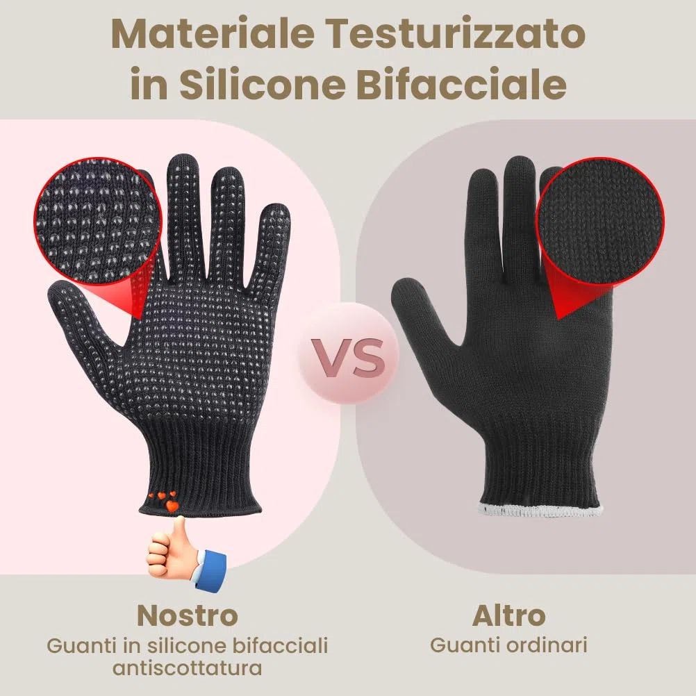 ELEHOT-Store Ferro Arricciacapelli 5 in 1, Ferro Arricciacapelli Professionale con Diversi Diametri, Rivestimento in Ceramica, Riscaldamento Rapido, Temperatura Regolabile, Crea Ricci Grandi e Piccoli
