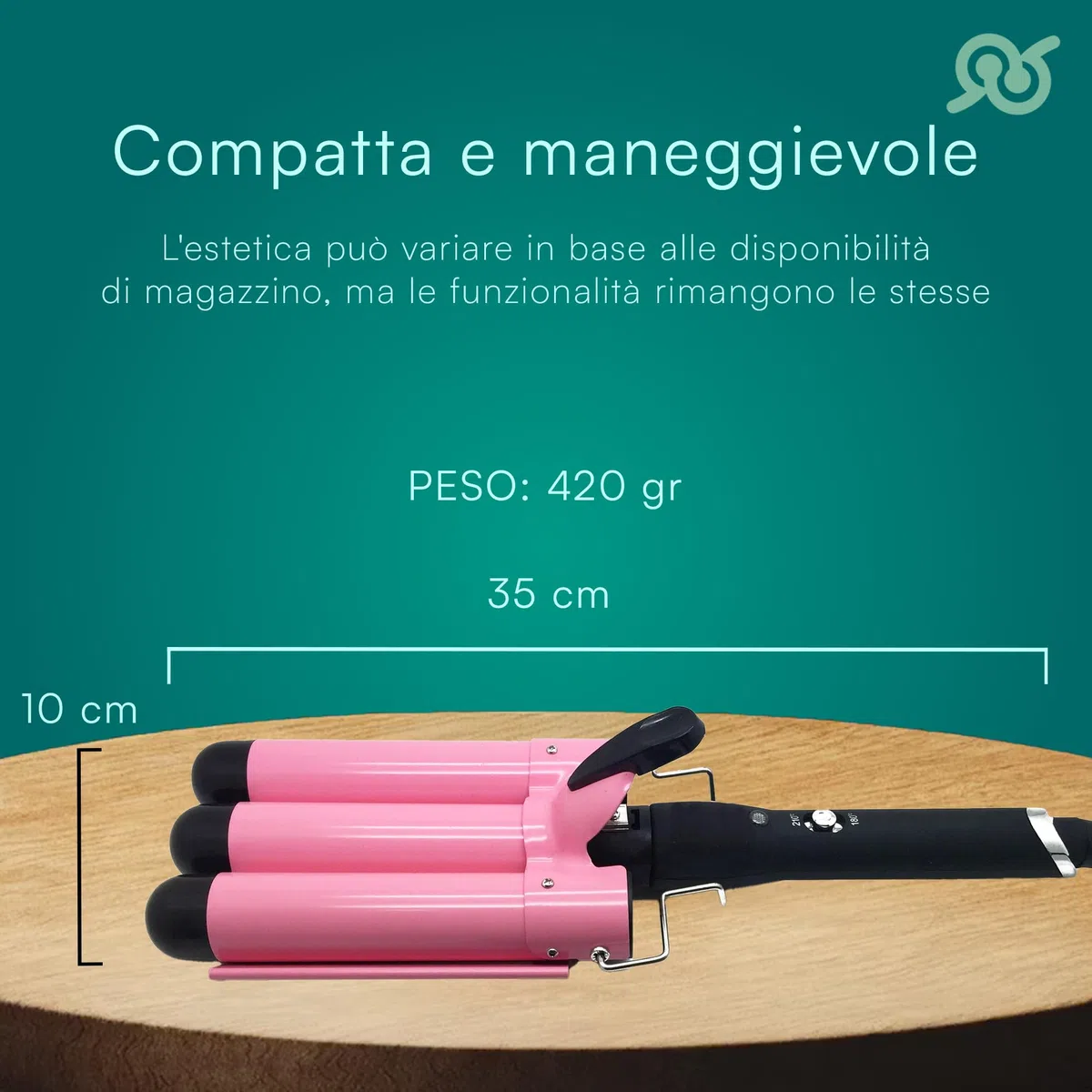 TEMPO DI SALDI Piastra Per Capelli Professionale a 3 Rami Arriccia Ondulatore Triferro A 3 Onde