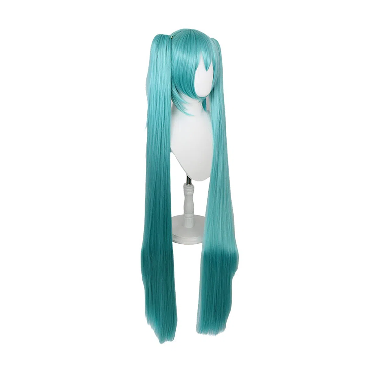 Parrucca doppia coda di cavallo Hatsune Miku parrucca per feste anime lunga e liscia per ragazza bella parrucca sintetica Hatsune Miku Cosplay blu lago 100 cm/39 pollici