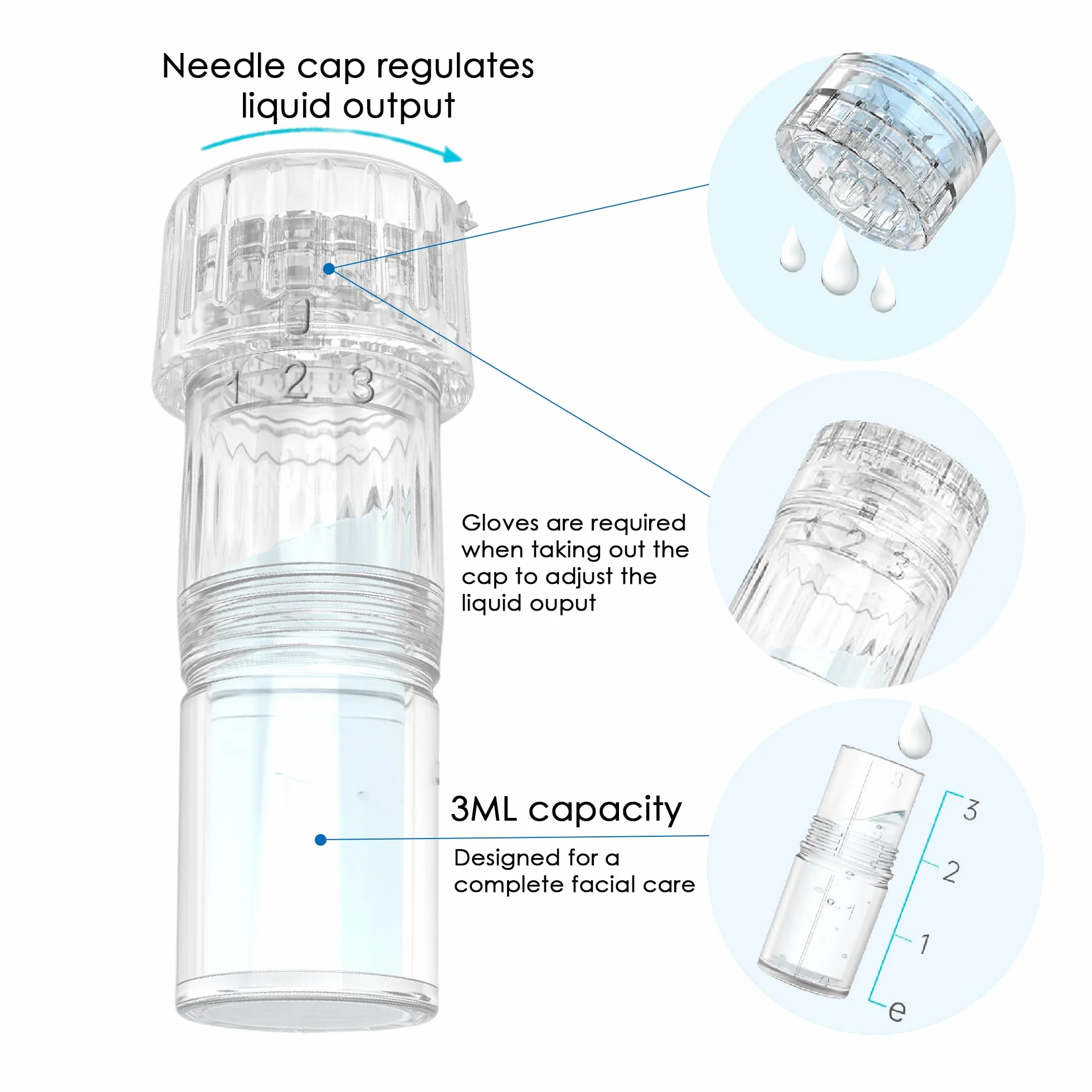 30 Cartucce di Ricambio per Penna Microneedling a 12 Aghi per Hydra Pen H3 Applicatore di Siero, Autentiche Punte di Ricambio Monouso Accessori per la Cura della Pelle