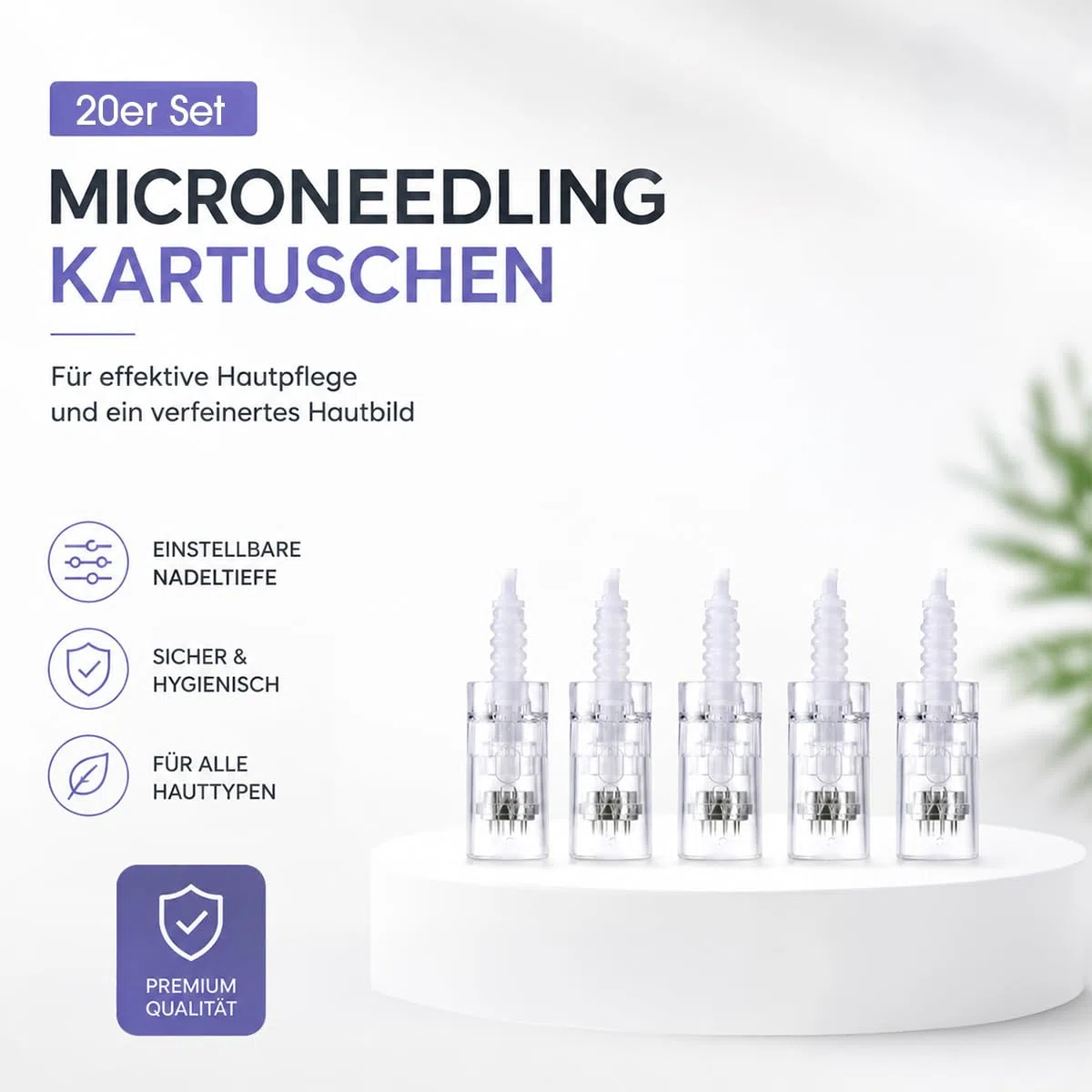 Microneedling - Testine di ricambio per Dermapen con porta a baionetta da 9 a Nano, quantità: 20 pezzi, tipi: 24 pin