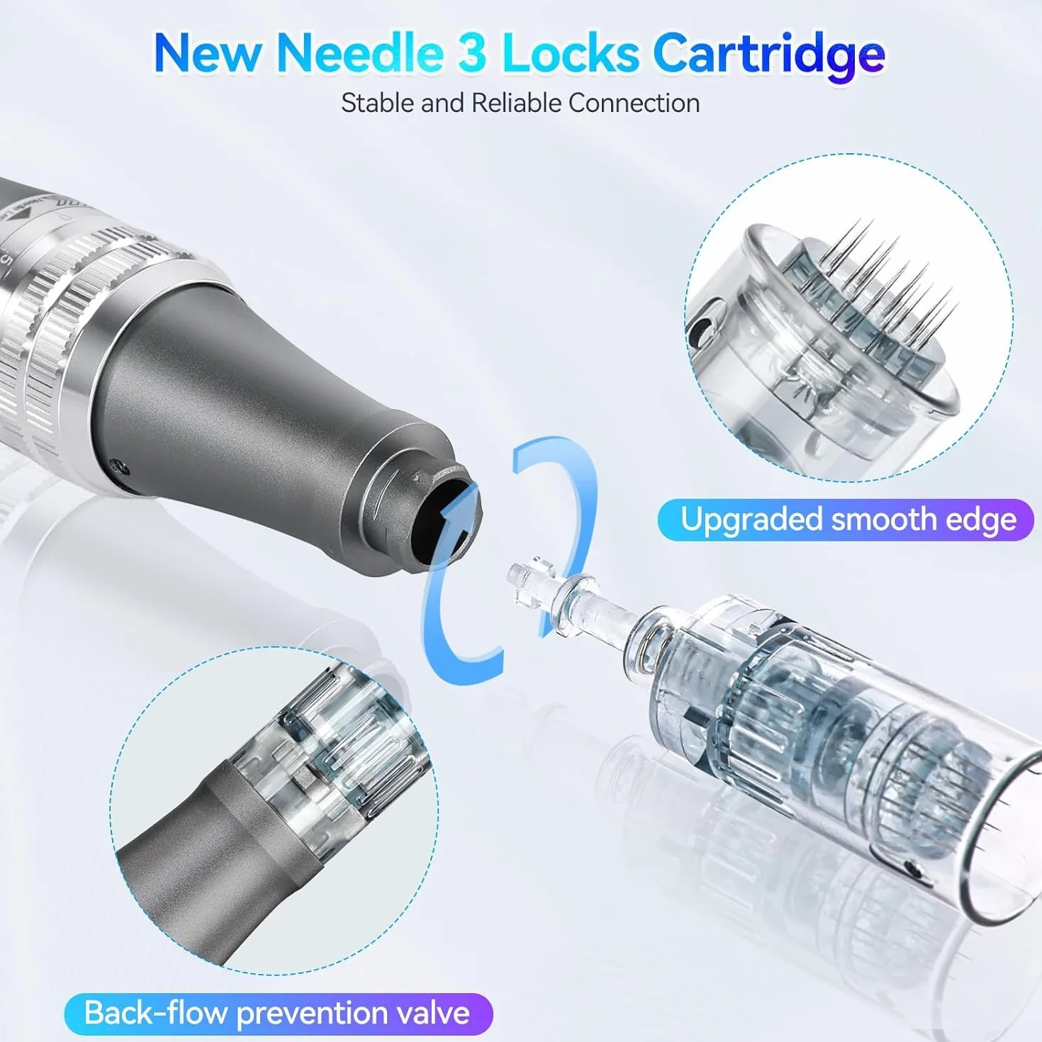 20PCS Dermapen Ultima M8 Microneedling Pen 16 Pins Cartucce di Ricambio Smaltimento Microneedling Viso Cartucce per Penna Microneedling
