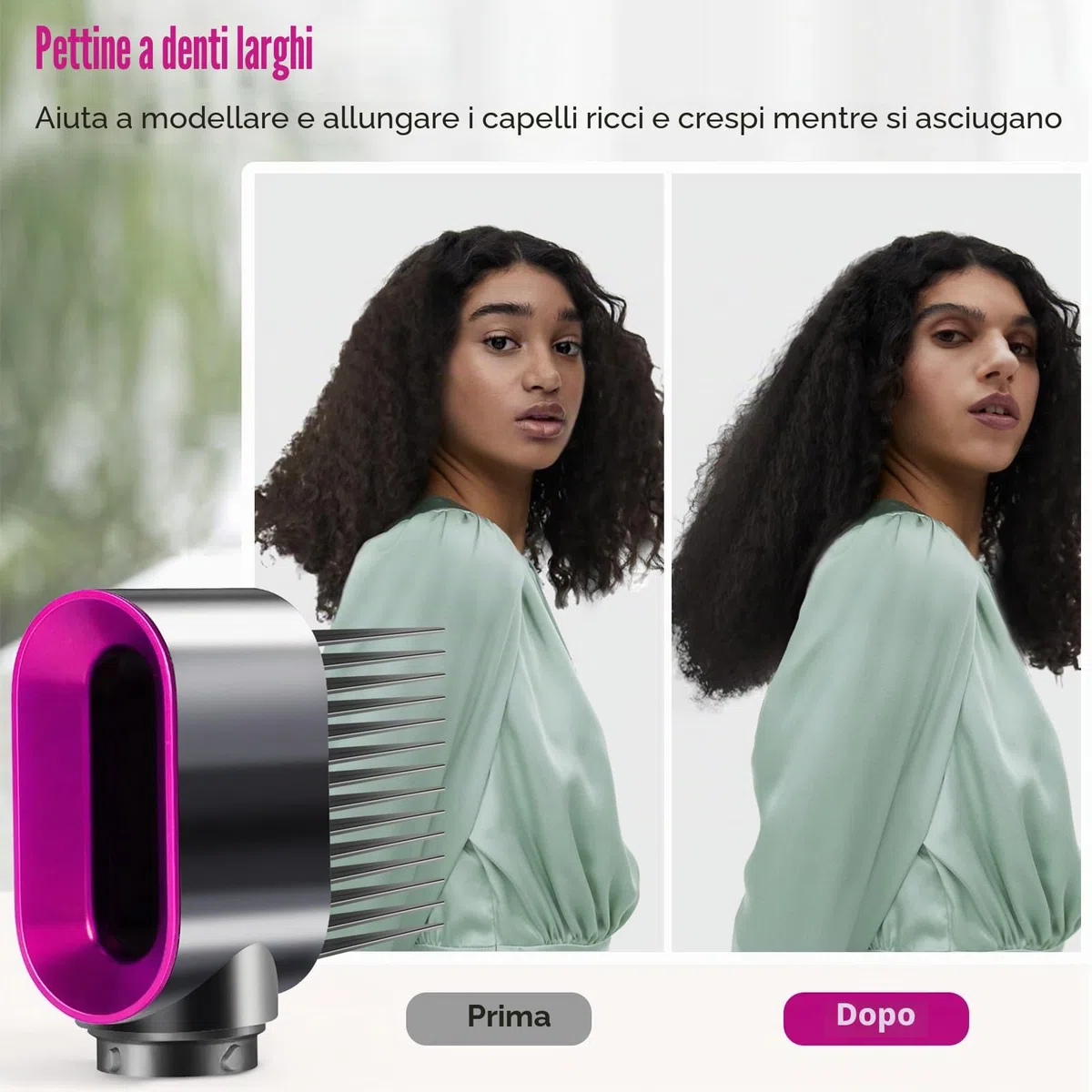 Pre-Styling Trockneraufsatz Düse mit Kamm für Dyson Airwrap Styler HS01 HS05 HS08 Rotierende Lockenwickler Haarstyler-Zubehör