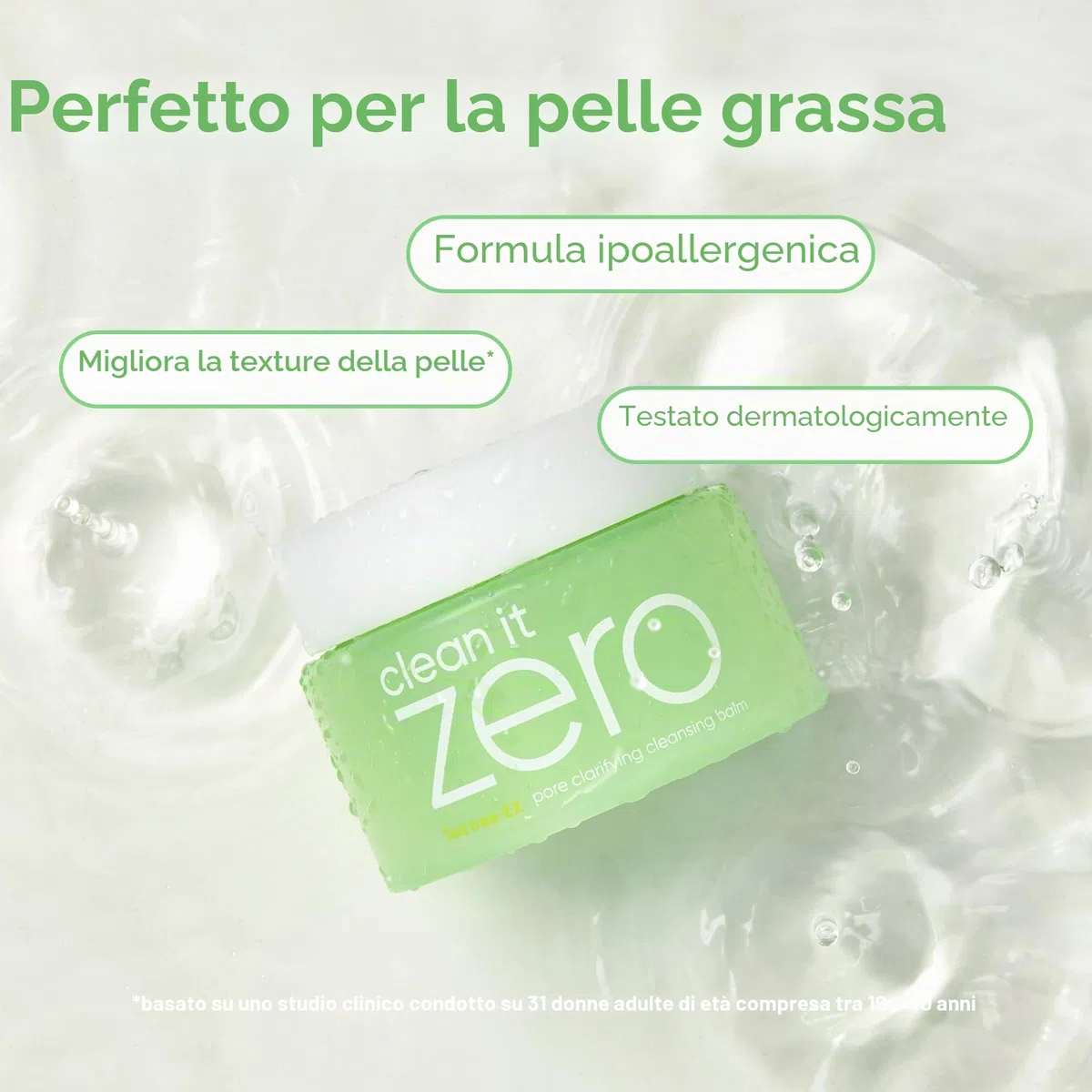 BANILA CO Clean it Zero Pore Balsamo detergente chiarificante | Struccante coreano, detergente viso per pelli grasse e acneiche | Vegano | Realizzato con AHA-PHA ed estratto di melaleuca