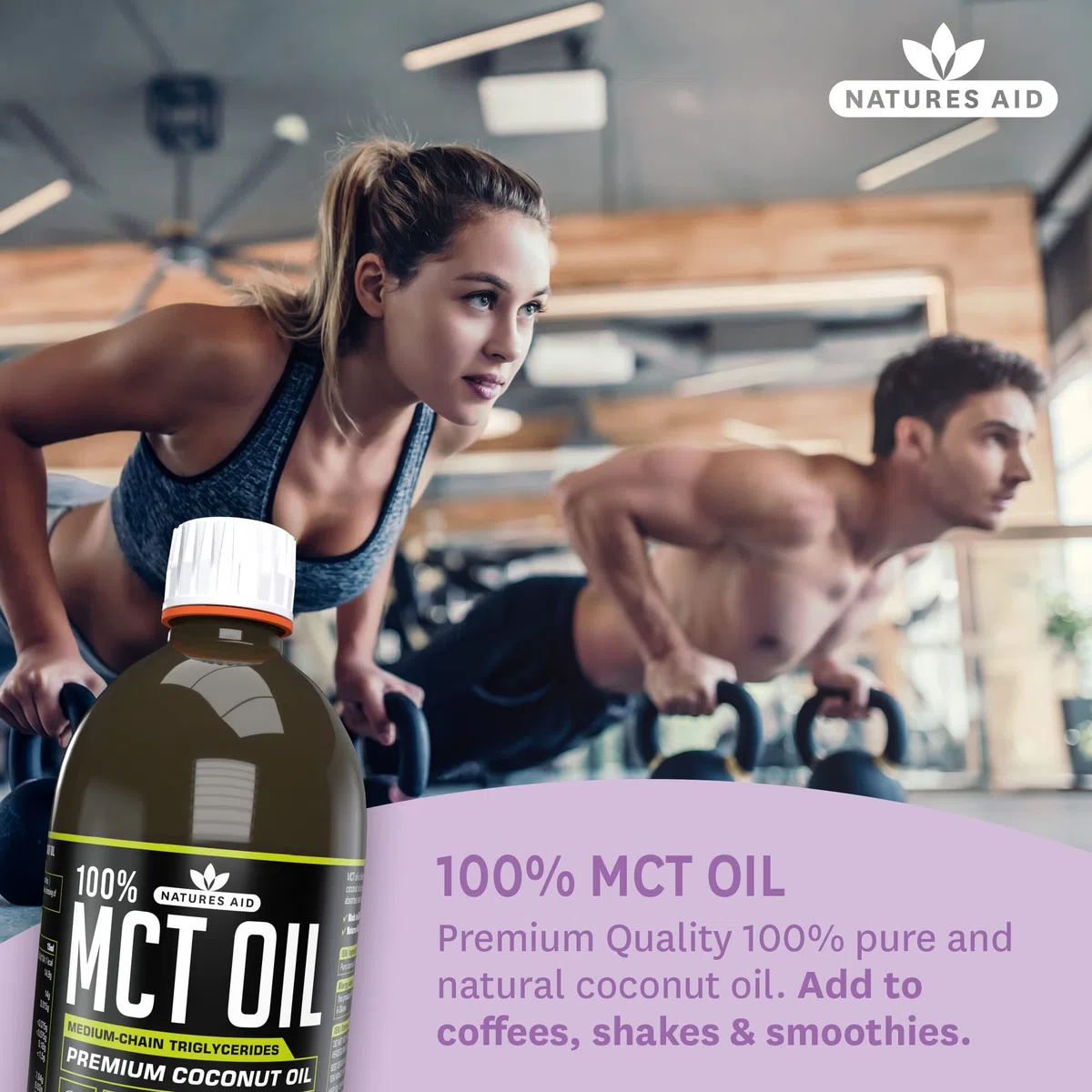 Natures Aid 100 Percento MCT Coconut Olio 500 ml