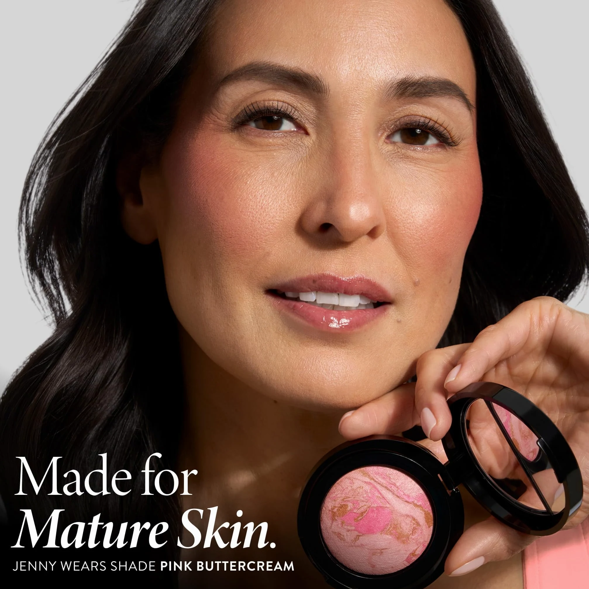 LAURA GELLER Blush Polvere Cotto Blush-n-Brighten – Fard Make Up in Polvere Marmorizzato, Cremoso e Leggero, Finish Satinato