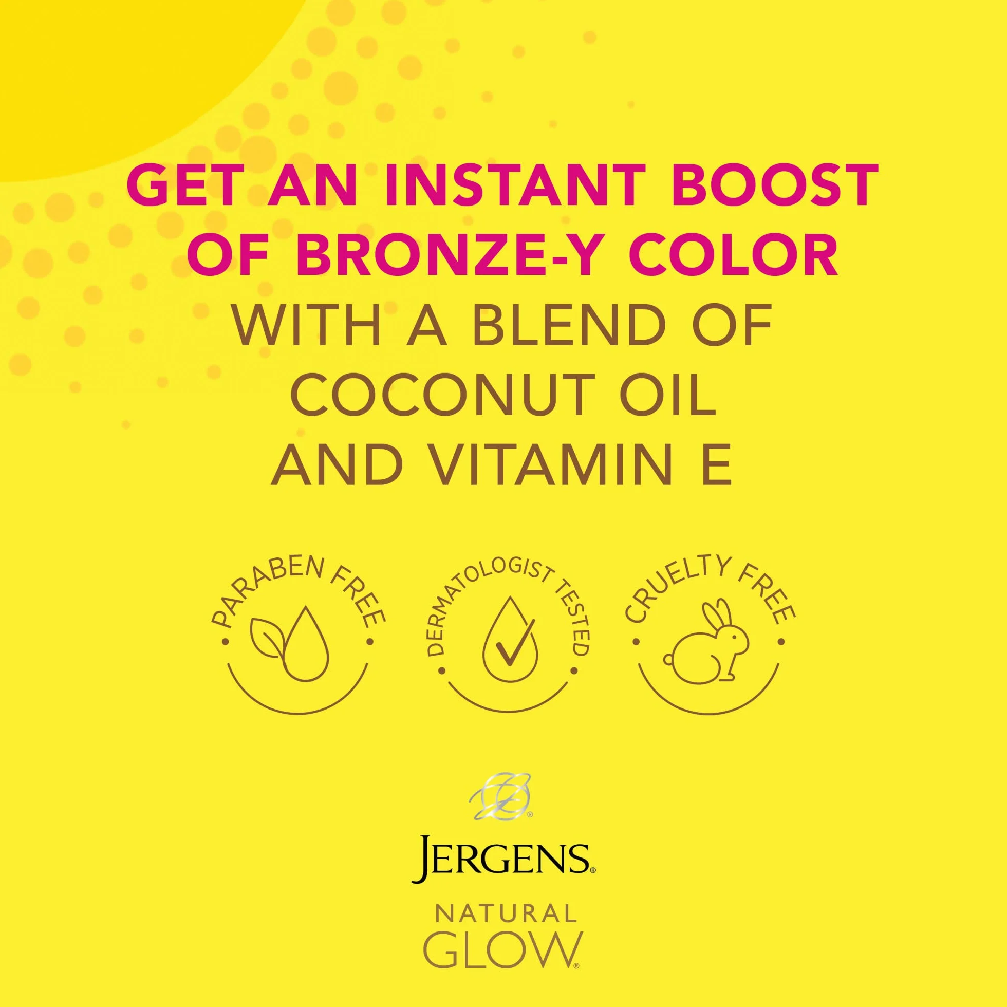 Jergens Natural Glow Instant Sun Idratante + Bronzer | Tono Scuro | 6 once