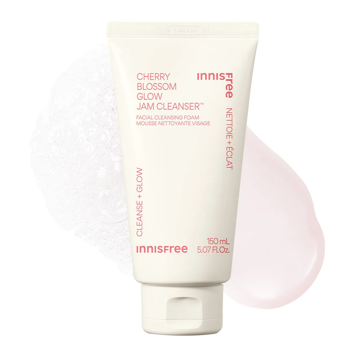 INNISFREE Cherry Blossom Glow Jam Cleanser, detergente per il viso coreano con finitura rinfrescante, rimuove efficacemente impurità e trucco per pelli opache, 150 ml