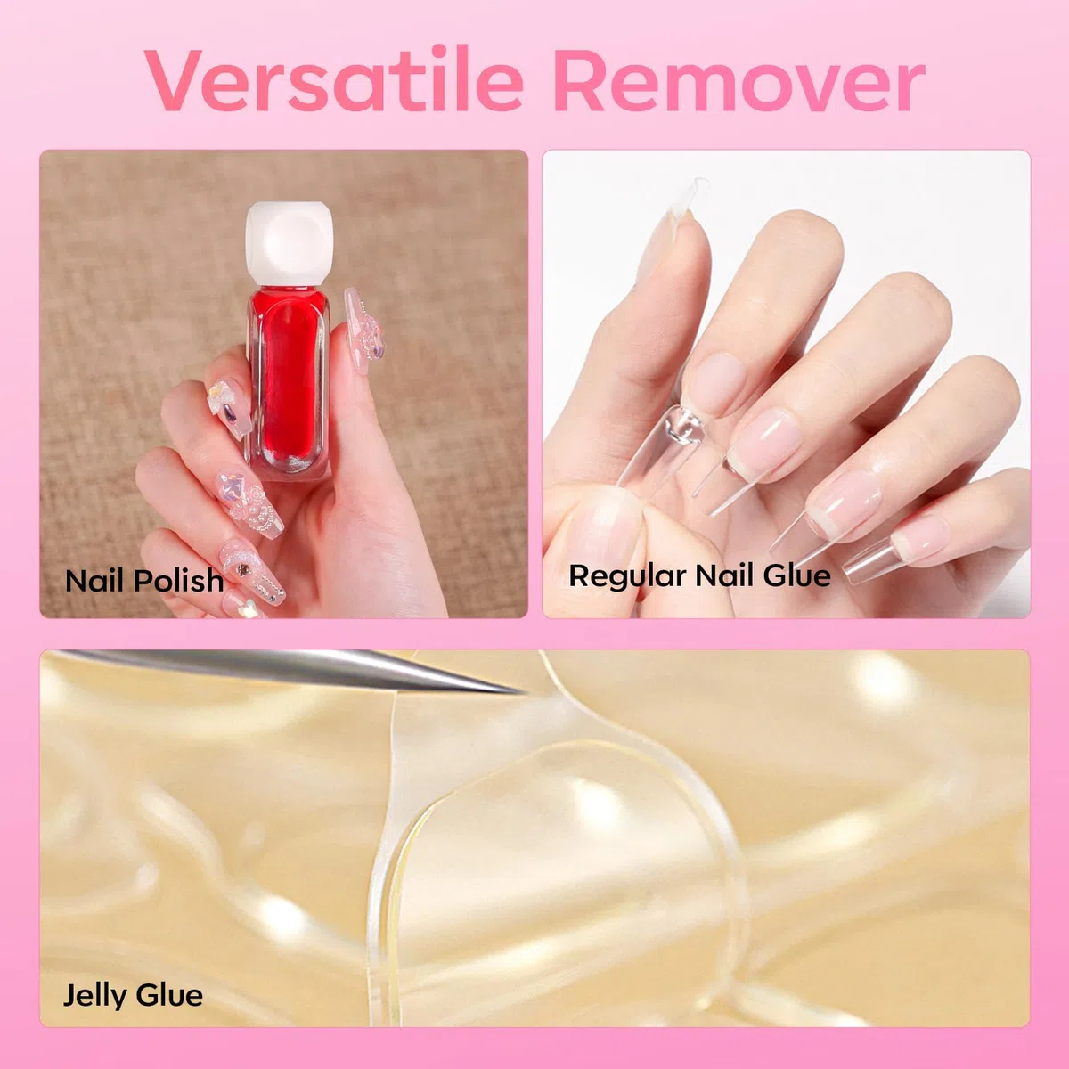 Makartt Nail Glue Remover für Nagelspitzen,50ml Nagelkleber Entferner für Press on Nails False Nails