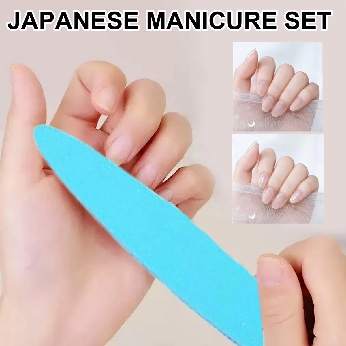 Kit Per Manicure Giapponese, Rinforzante Unghie Crescita Kit, Set Manicure Giapponese Con Buffer E Lime Unghie, Naturale Nutriente Lucidazione Unghies Strumento Riparatore Kits La Cura Delle Unghies