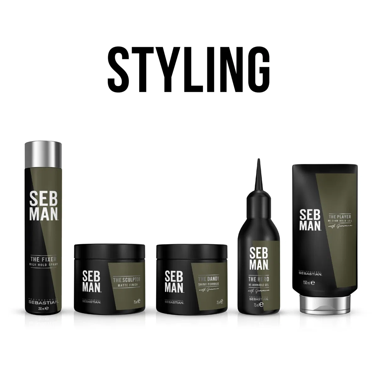 Seb Man The Sculptor, Crema Styling Effetto Matte, Dona Struttura ai Capelli, Tenuta a Lunga Durata, Per Tutti i Tipi di Capelli, Non Appiccica, con Argilla Minerale, 75ml