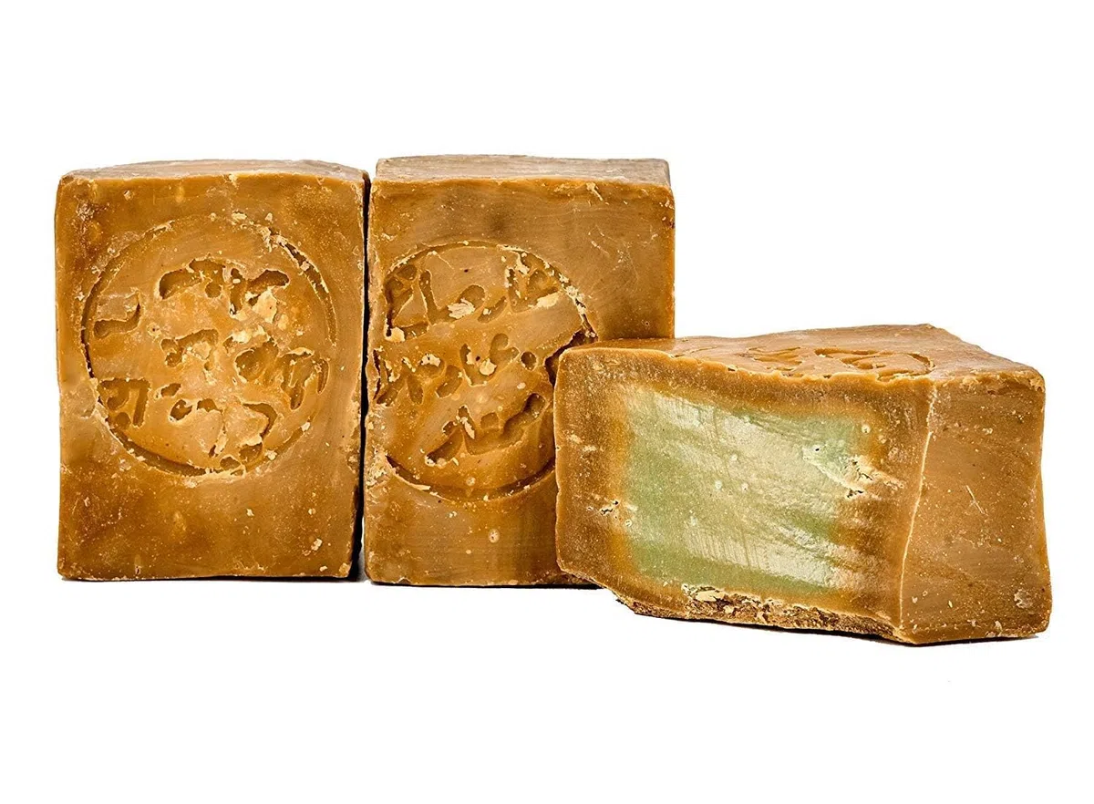Carenesse Original Sapone di Aleppo 2 X 200 g, 60% di Olio d' oliva e 40% di Alloro, sapone naturale in realizzato a mano secondo tradizione vecchio ricetta e maturazione lungo tempo
