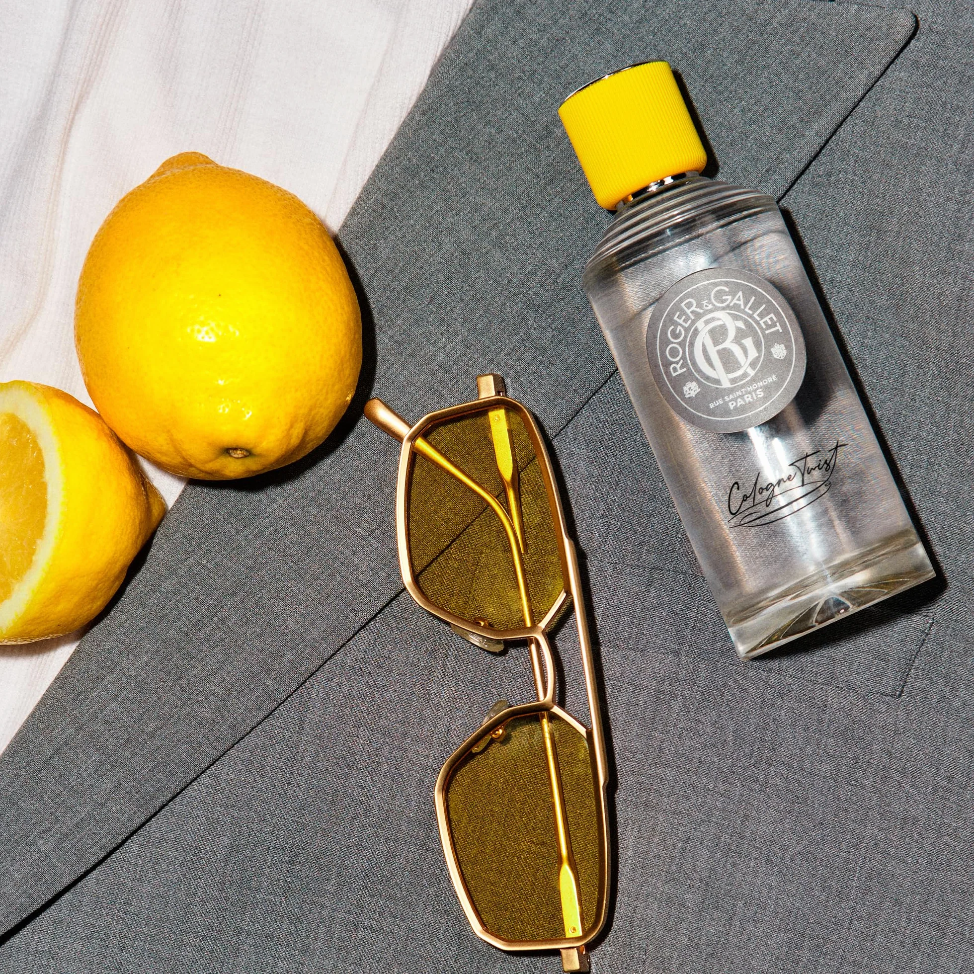 Roger&Gallet - Cologne Twist - Acqua Profumata di Benessere Uomo - Limone, Bergamotto, Salvia, Elemi, Basilico, Legno di Cashmere - 100 ml