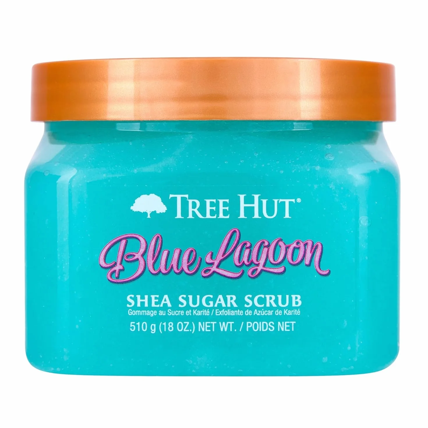 Tree Hut Blue Lagoon Scrub allo Zucchero di Karité, 510 g, scrub ultra idratante ed esfoliante per la cura del corpo essenziale nutriente