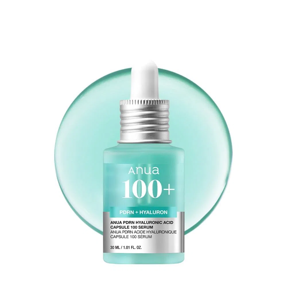 Anua PDRN Hyaluronic Acid Capsule 100 Serum – Siero Viso Coreano con PDRN, Acido Ialuronico e Collagene, Texture Leggera e Acquosa a Rapido Assorbimento, Idratazione Profonda No-Sticky (30 ml)