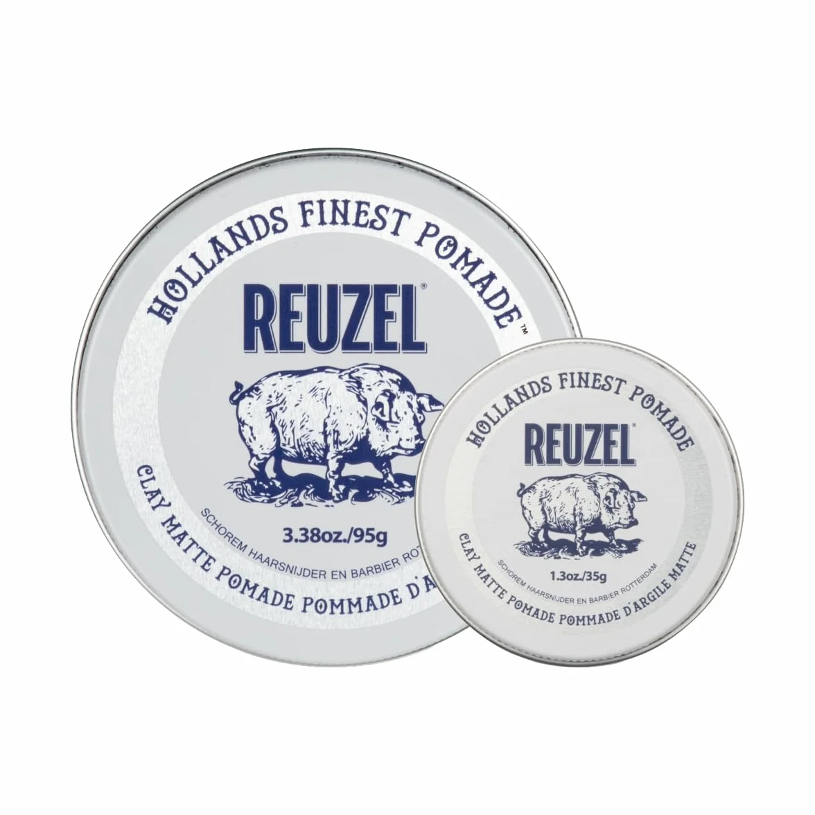 Reuzel 2026 Road Trip, unguento all'argilla opaca, senza lucentezza, tenuta media per uno stile e una finitura naturali, 95 g + formato da viaggio gratuito 35 g