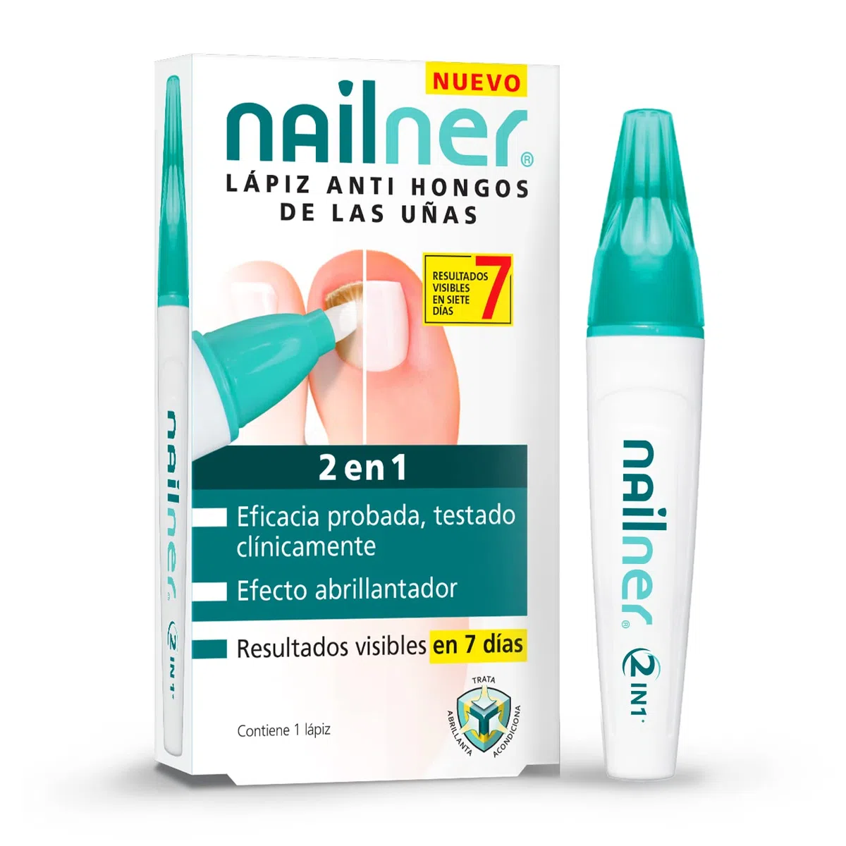 Nailner Lápiz 2 En 1, articolo multifunzione per la vita di ogni giorno, adatto a chi vuole semplificare la propria routine, flacone da 4 ml adatto a chi cerca soluzioni pratiche senza rinunciare al c