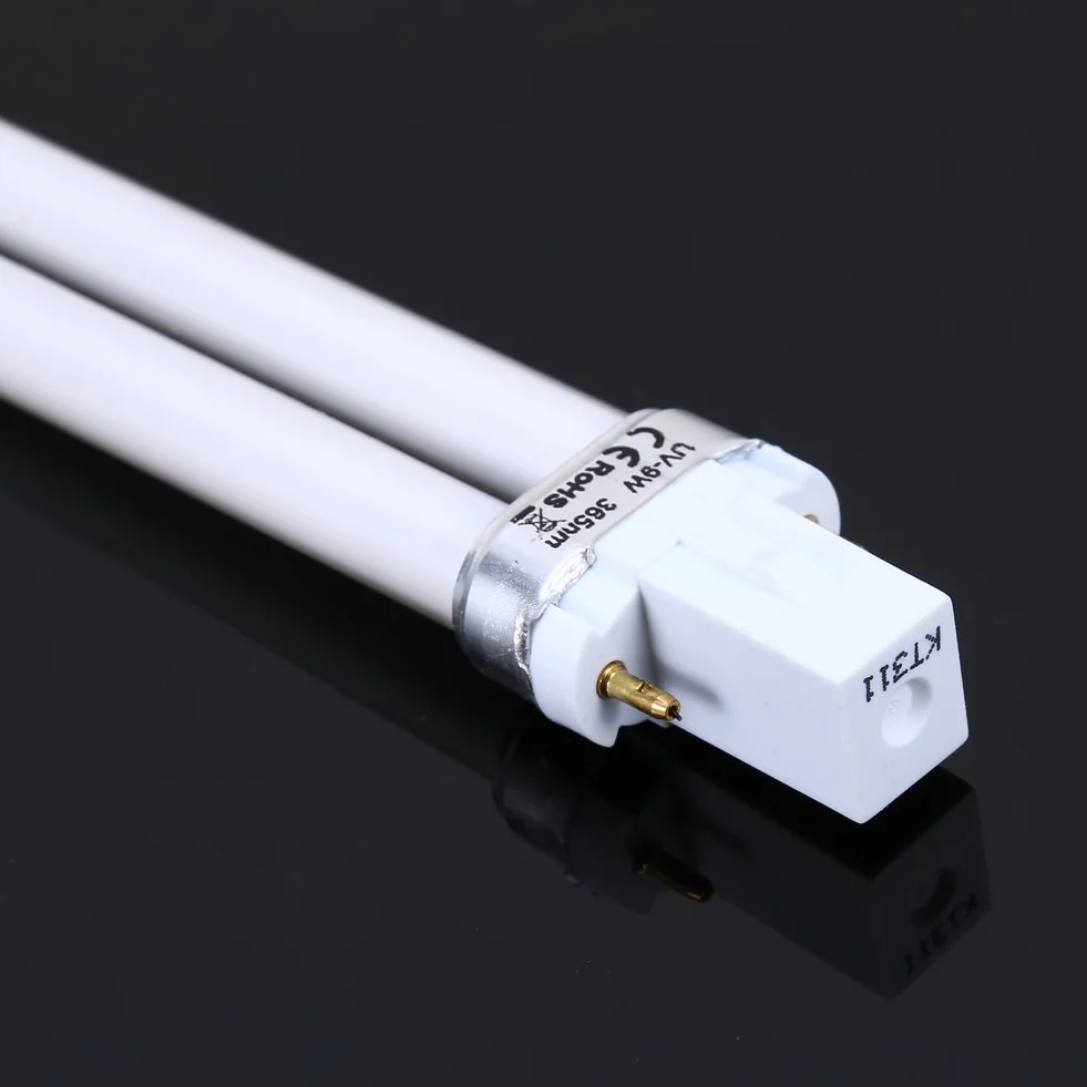 NailStar - Lampada UV 365 nm, tubo 9 W, doppia fonte, asciugatura e polimerizzazione