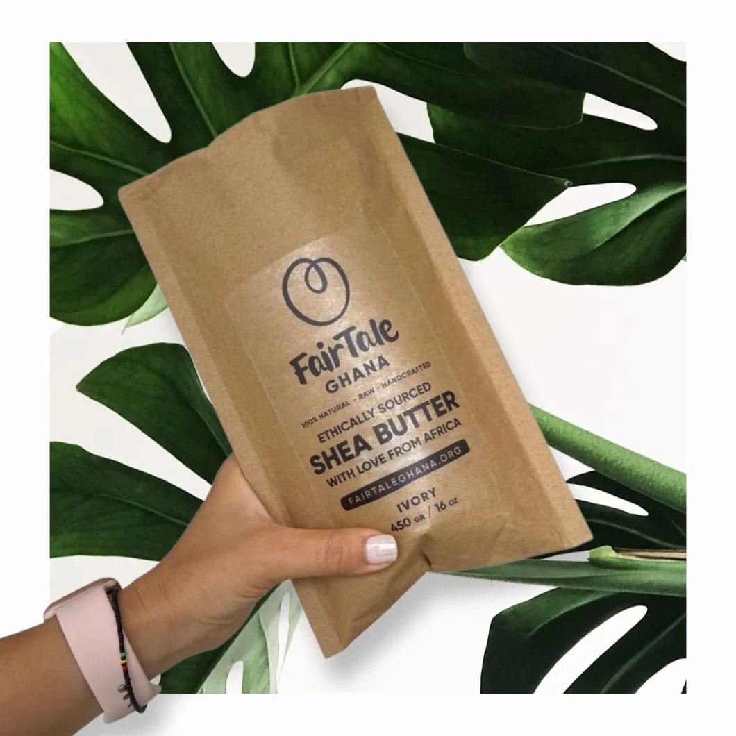 Burro di Karitè Africano Crudo 16 oz / 450 gr. Raccolto selvatico, di origine etica, 100% naturale, non raffinato, a base vegetale, vegano, avorio