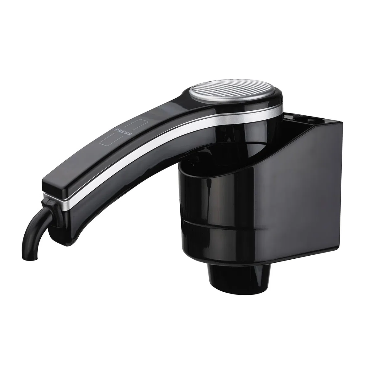 TZS First Austria asciugacapelli da parete, salvaspazio, 1200W, 2 livelli calore, 1 velocità, cavo spirale 2m, colpo freddo, termoprotezione, nero