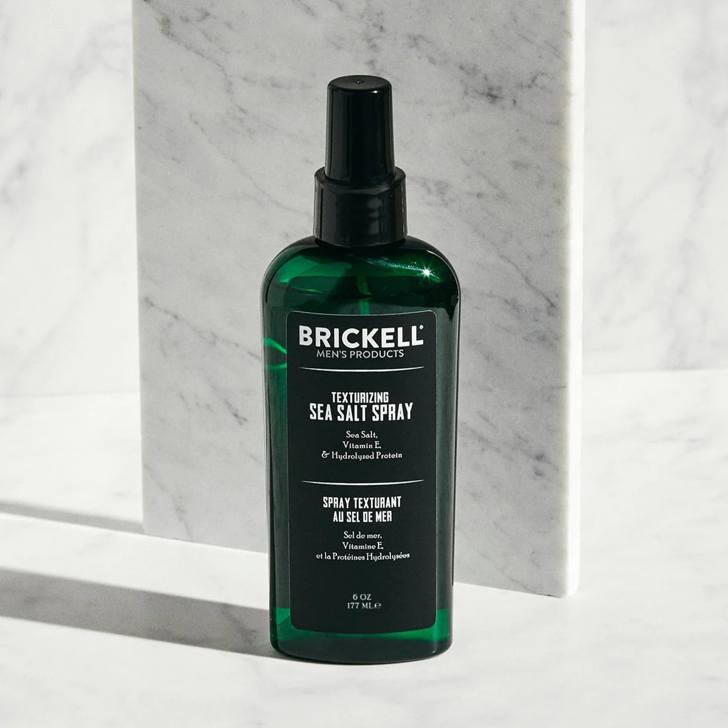 Brickell Men's Texturizing Sea Salt Spray per uomo, naturale e biologico, senza alcool, solleva e texturizza i capelli, 177ml