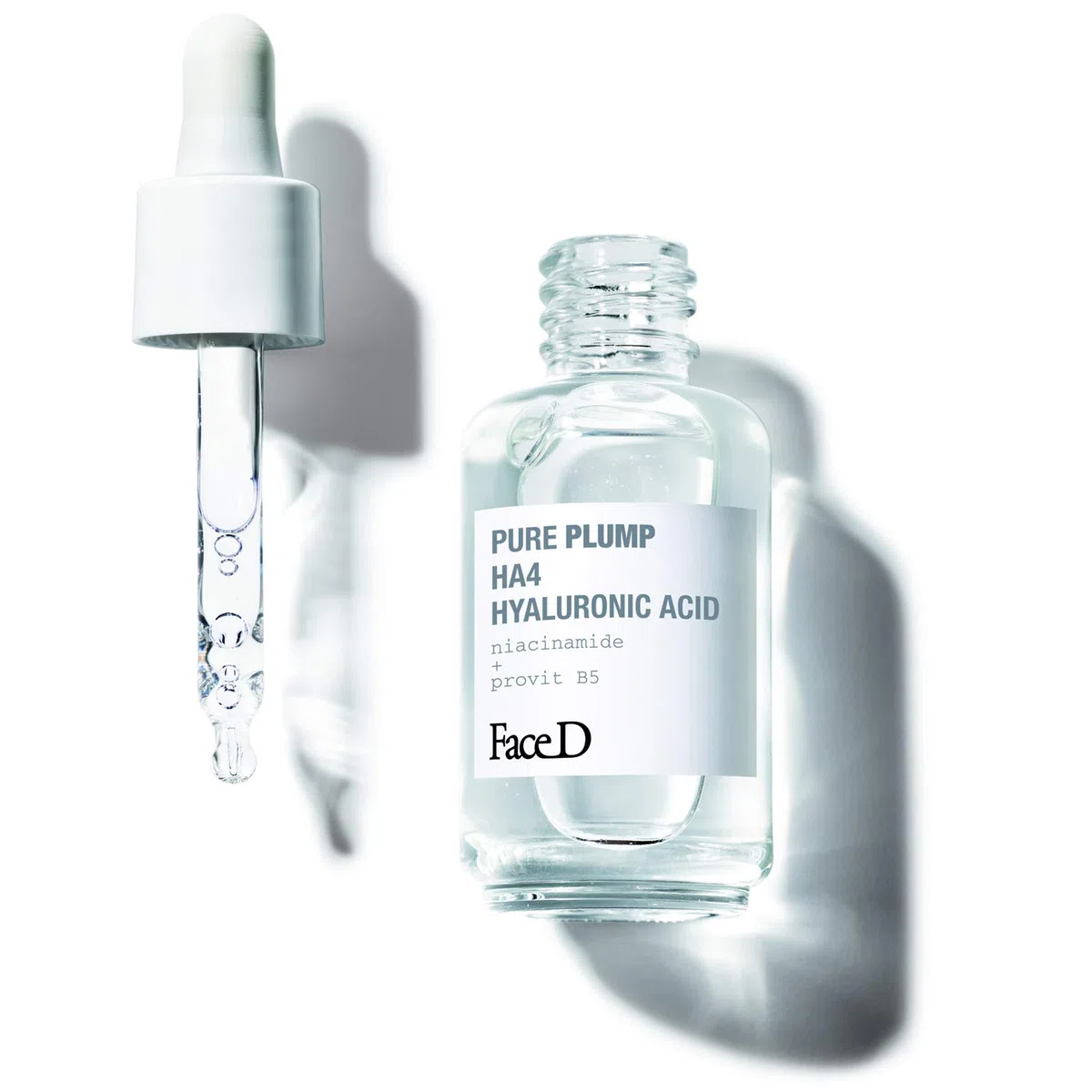 Face D - Pure Plump Siero Viso e Collo Acido Ialuronico Effetto Rimpolpante Immediato, 30 ml