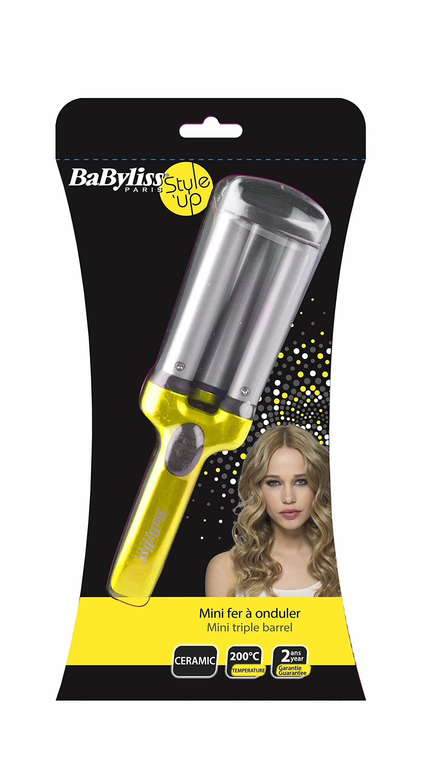 BaByliss H120E Mini Triferro per Onde Naturali, Rivestimento Satin Touch