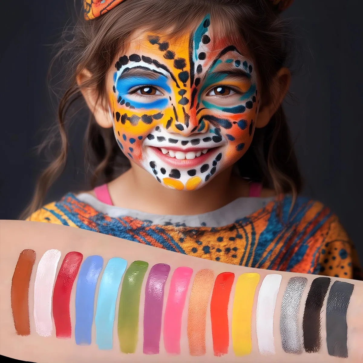 Face Painting Set per Truccare il Viso dei Bambini, 15 Colori per Body Painting Adatti per Halloween, Carnevali, feste e Spettacoli