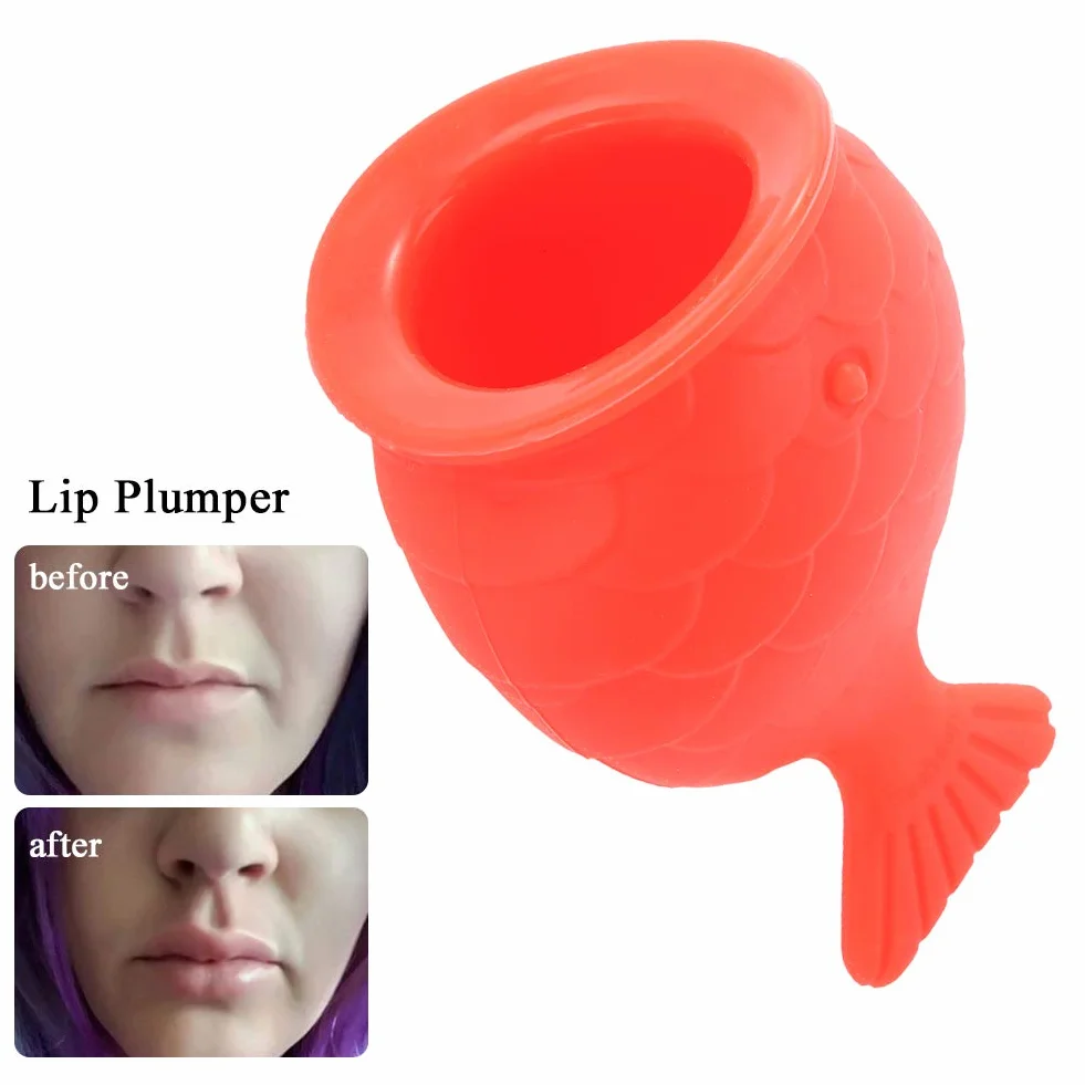 Lip Sucker Plumper, Lip Pump a Forma di Pesce Lip Enhancer, Silicone Lip Plumper Strumento di Aspirazione Rendi le Tue Labbra Più Grandi Strumento per il Miglioramento delle Labbra Strumento di Bellez