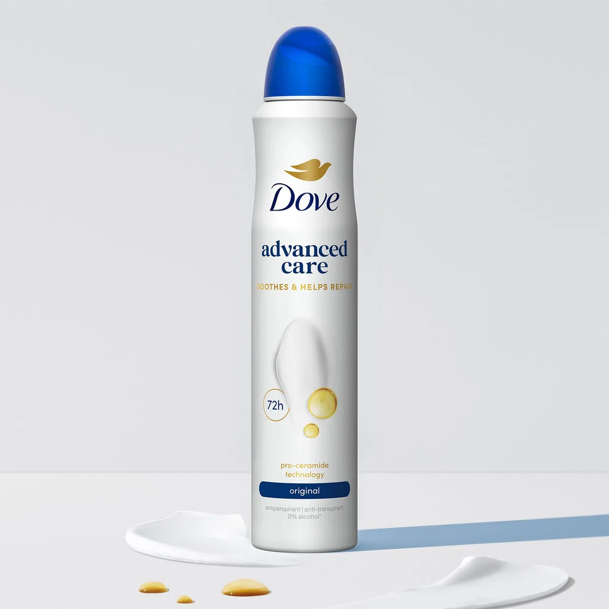 Dove Deodorante Spray Advanced Care Original, con Formula Idratante e Delicata sulla Pelle, Senza Alcol, Pelle Asciutta Fino a 72 Ore, Deodorante Uomo e Donna, 6 Pezzi da 200ml