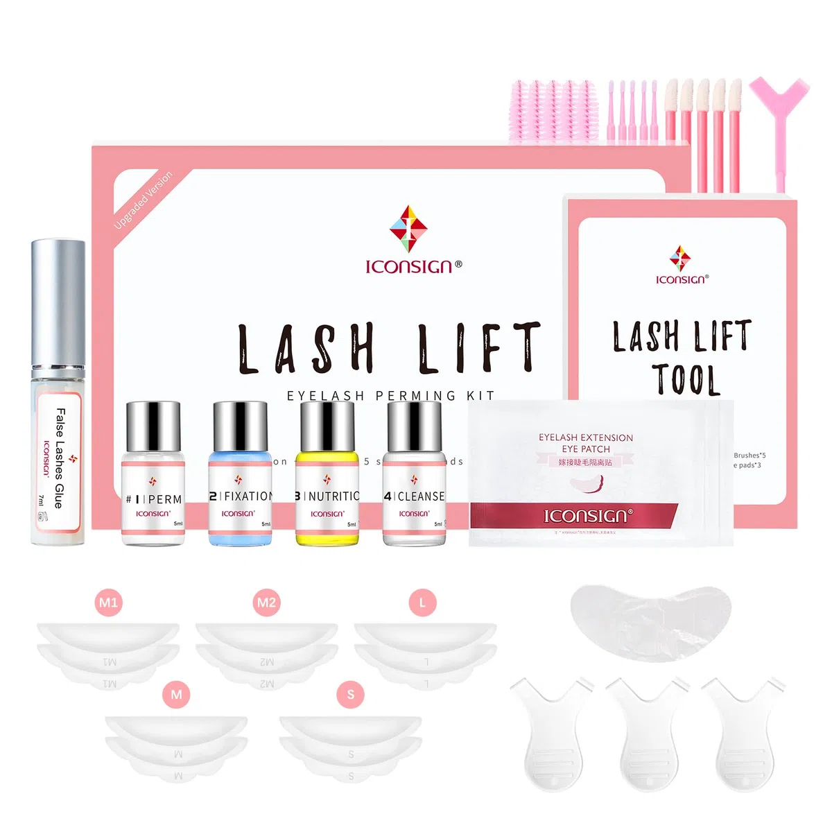 ICONSIGN Lash Lift Kit (2a generazione), kit professionale semipermanente per l'arricciamento delle ciglia adatto per il salone e l'uso domestico