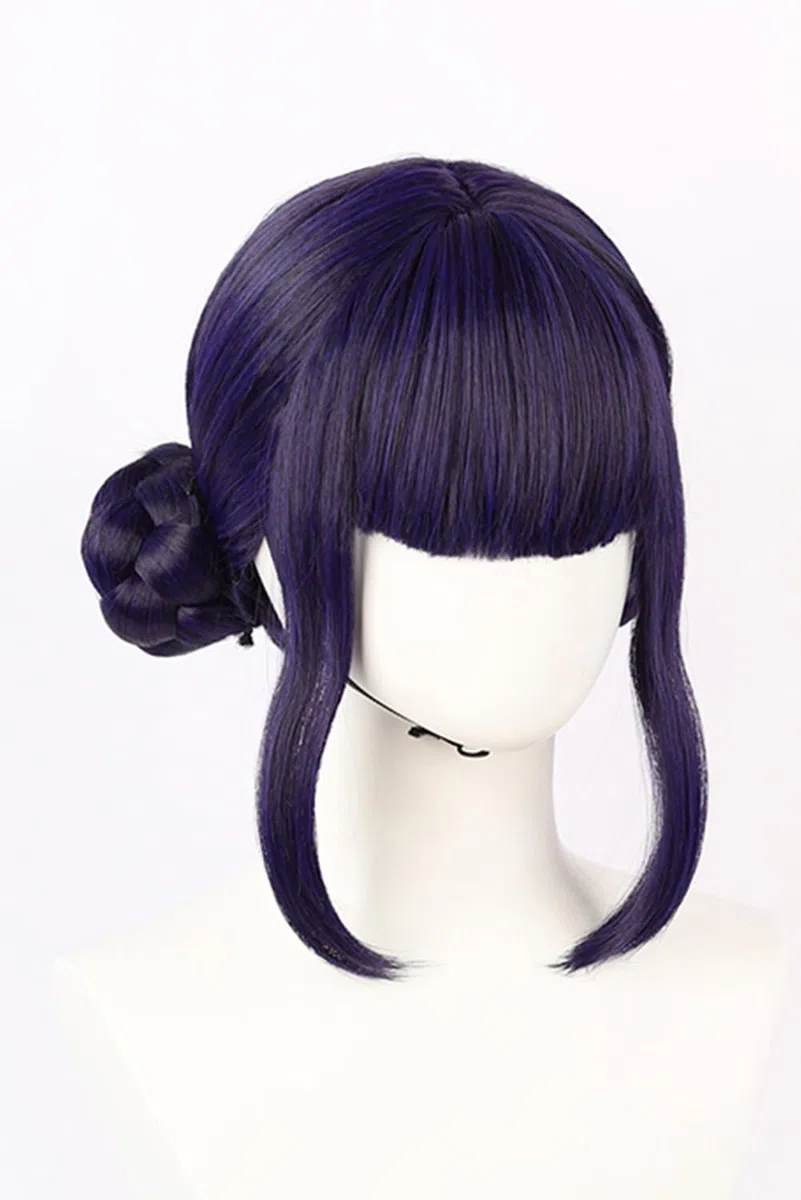 Costume da cacciatore di demoni Rumi Cosplay Parrucca Anime Zoey Mira Parrucche per capelli lunghi e lisci accessori per donne (nero/viola – Zoey)