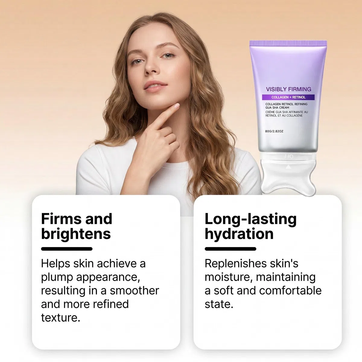 Crema Gua Sha raffinante con collagene e retinolo