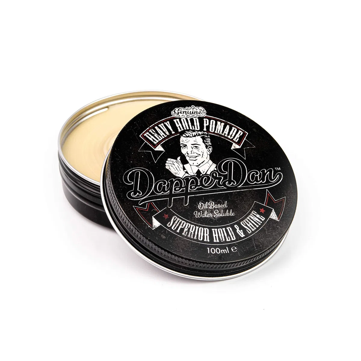 Dapper Dan Pomata Superiore a Tenuta Forte per Uomini, Extra Forte, Alta Lucentezza, Facile da Risciacquare, Liquirizia e Vaniglia, 2 x 100ml