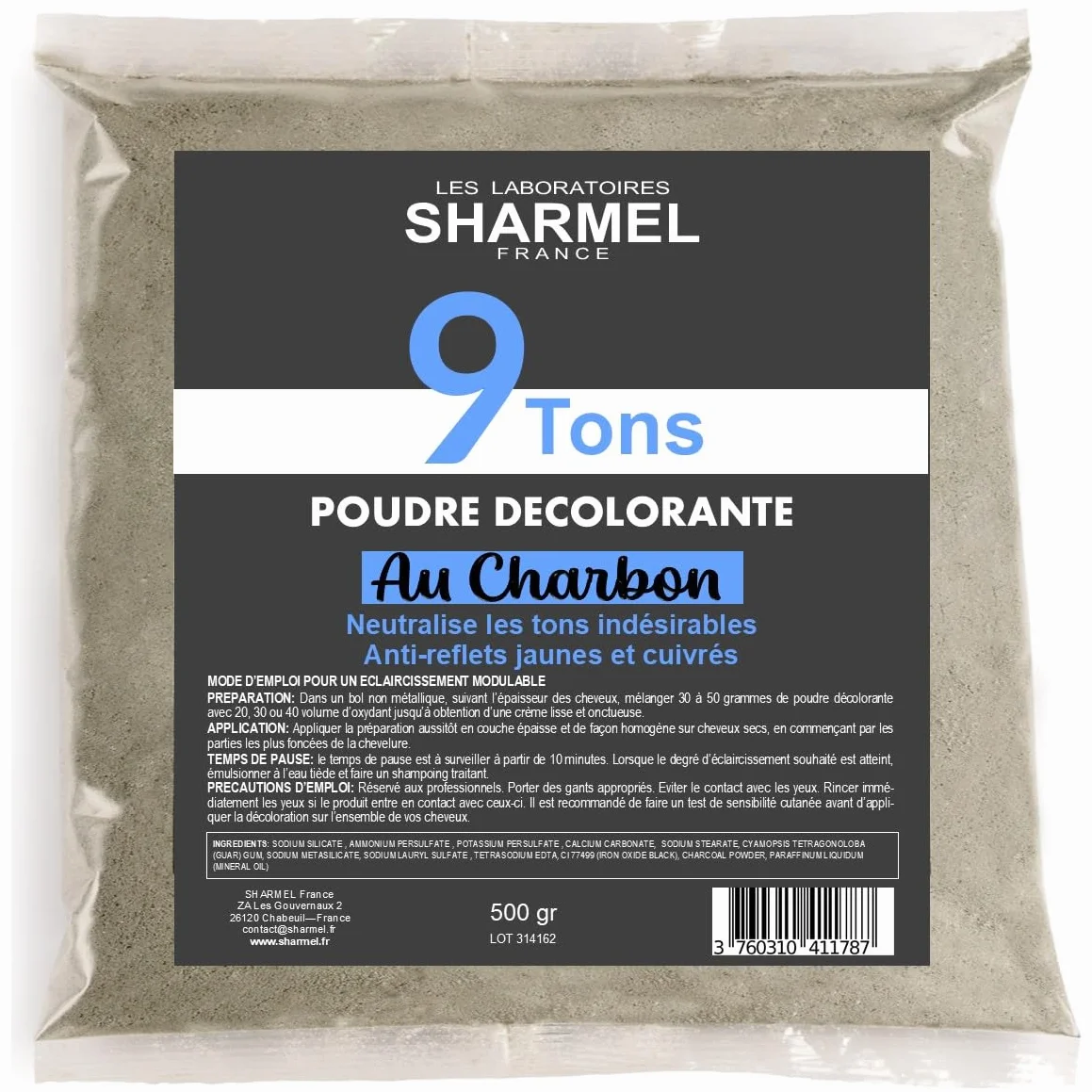 POLVERE DECOLORANTE 9 TONNELLI AL CARBONE VEGETALE DI BAMBÙ