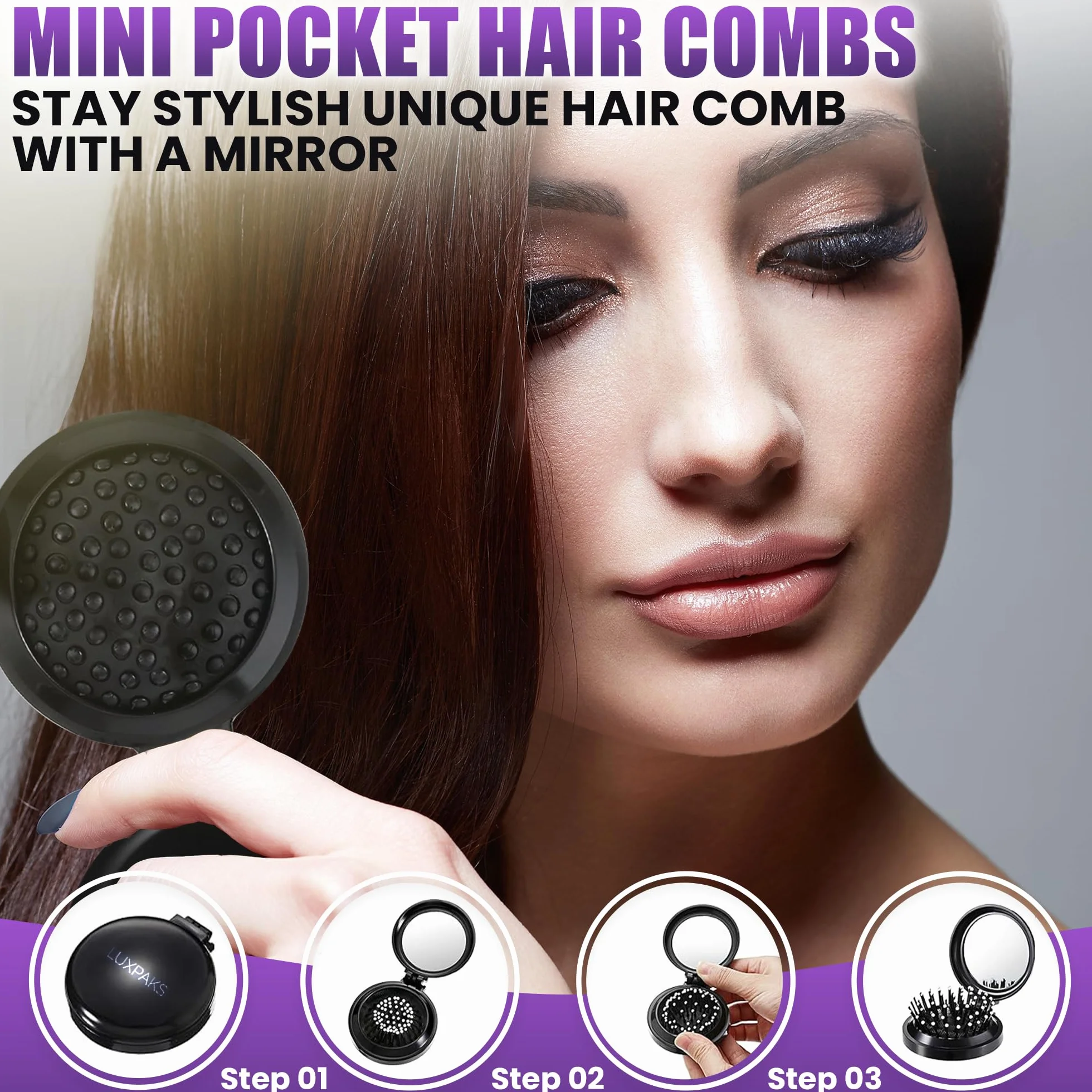 Set per la cura dei capelli: contiene spazzola per capelli LuxPaks con crema illuminante L'Oréel (confezione da 3)