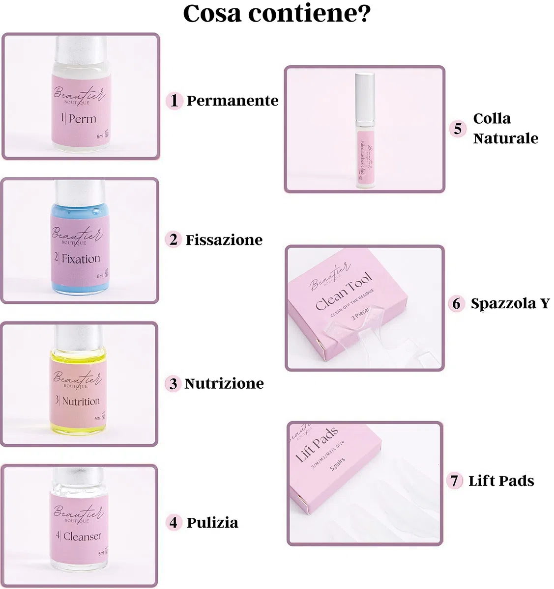 Kit Laminazione Ciglia e Sopracciglia Fai da Te Completo Con Accessori Naturale Vegano Professionale Permanente Ideale Per Salone