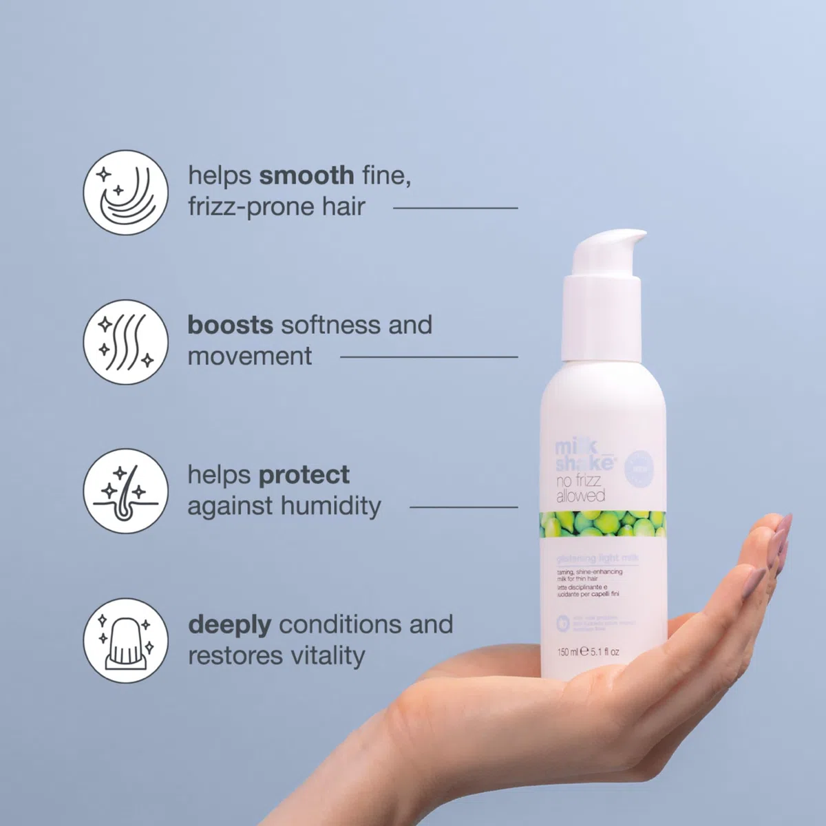 milk_shake | NO FRIZZ Allowed Glistening Light Milk 150ML